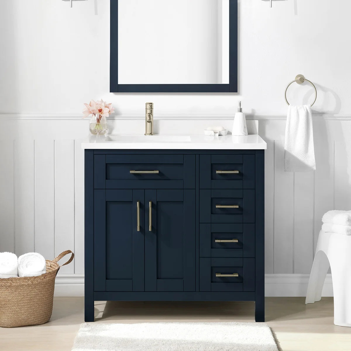 NEW - OVE Decors 30" Lakeview Bath Vanity in Blue - Retail $799