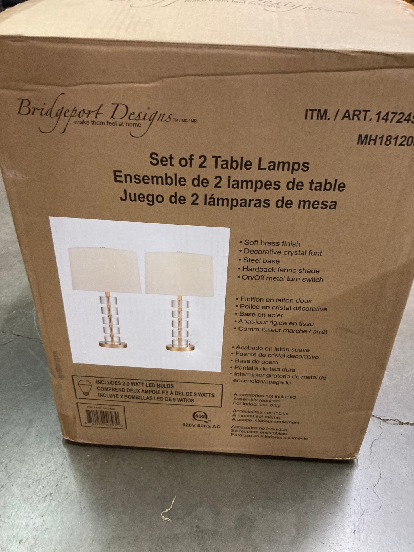 Costco - Bremerton Stacked Table Lamp, 2-pack - Retail $179 Default Title