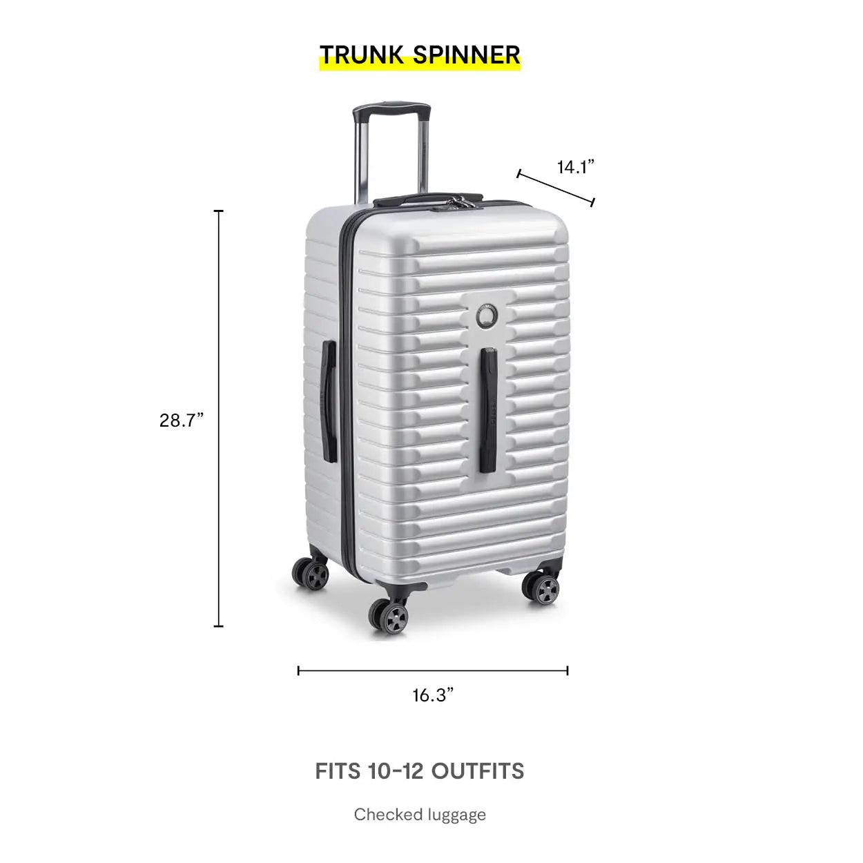 Costco - Delsey Silver 2-piece Hardside Trunk Set - Retail $149