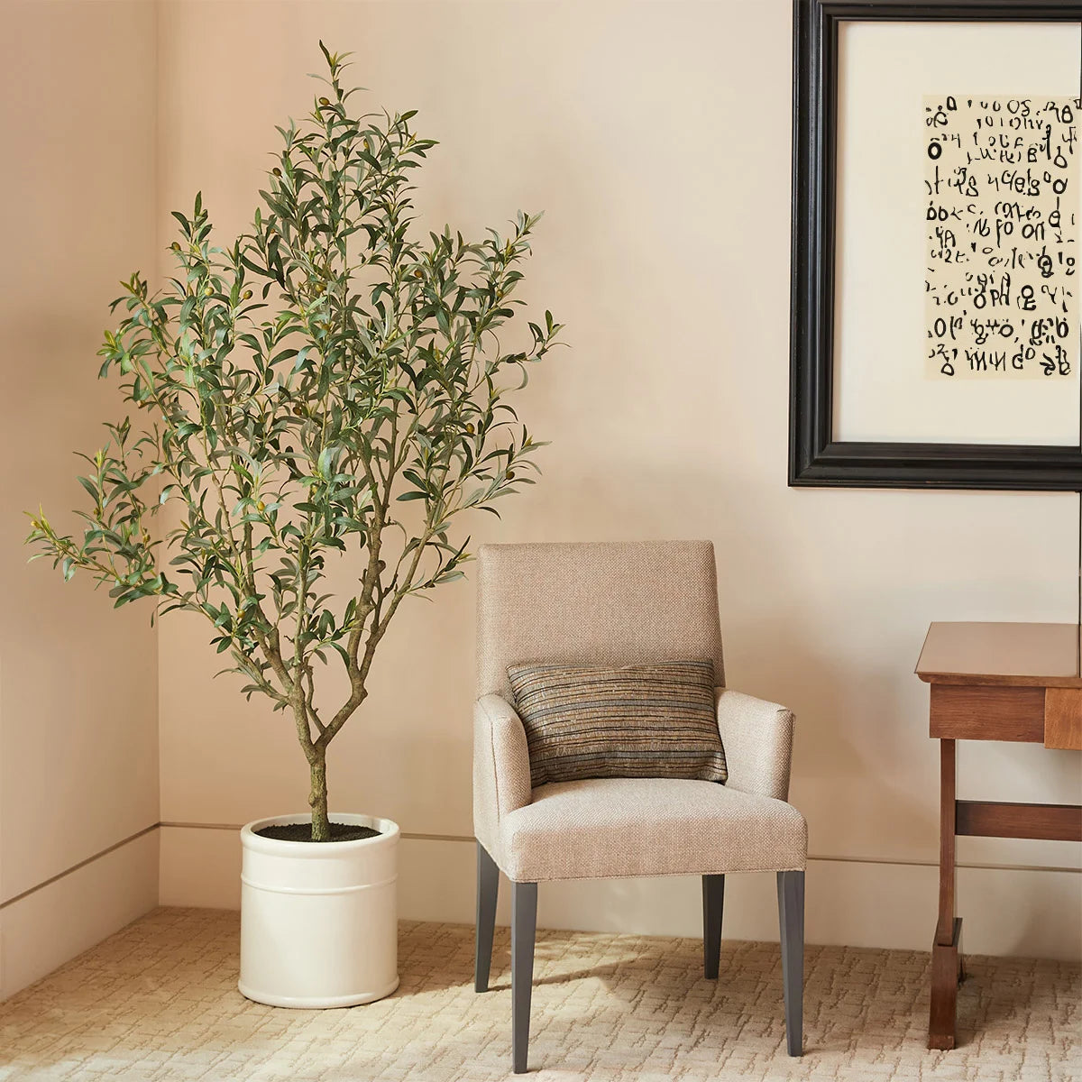 Costco - Artificial 6.5’ Olive Tree with French Planter - Retail $179