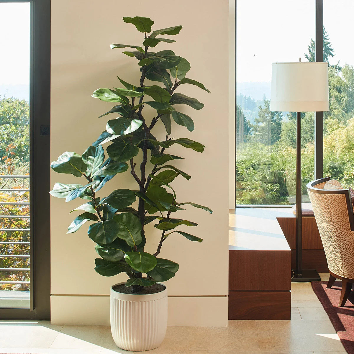 NEW - Faux 6.5' Fig Tree - Retail $179