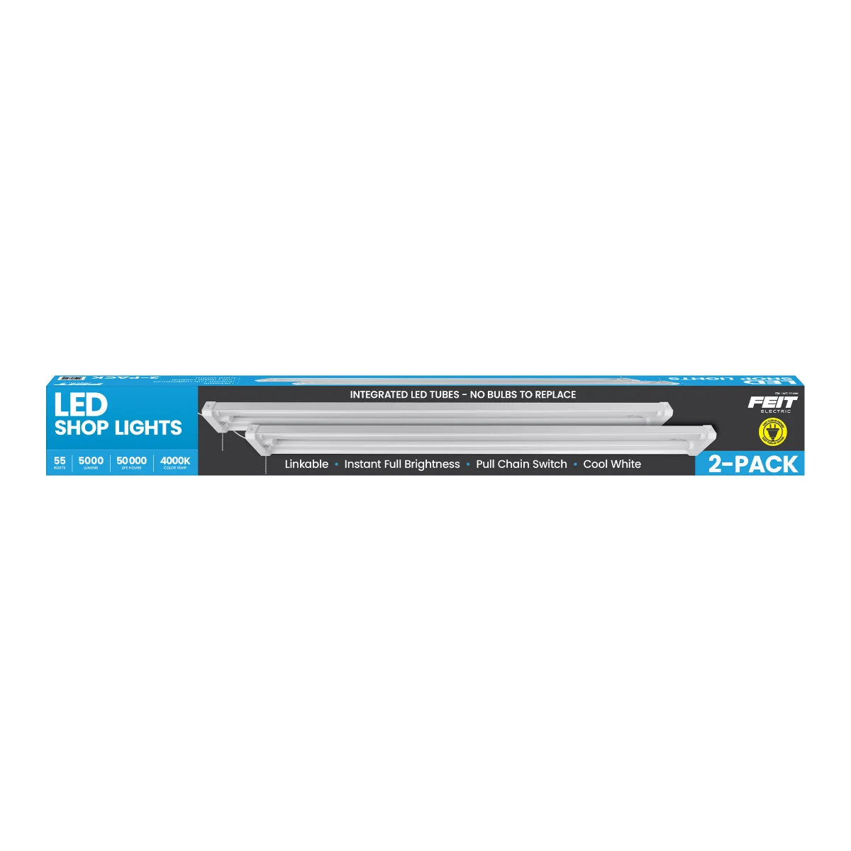 Feit 5,000 Lumen Shop Light, 2-pack - Retail $34