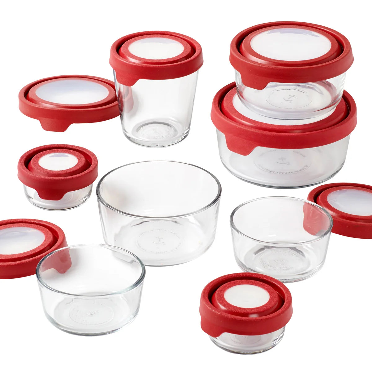 Anchor Hocking TrueSeal Glass Food Storage, Set of 16 - Retail $29
