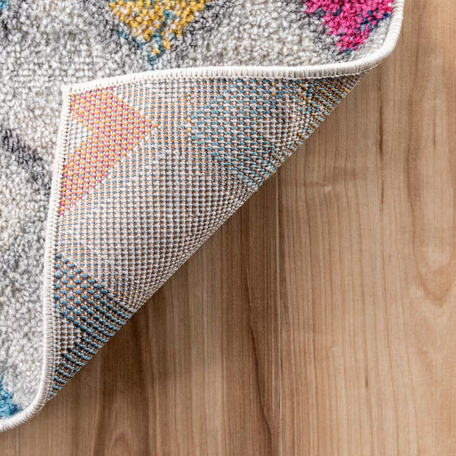 nuLOOM Blythe 6 x 6 (ft) Loomed Polypropylene Multi Round Indoor Trellis Area Rug - Retail $79