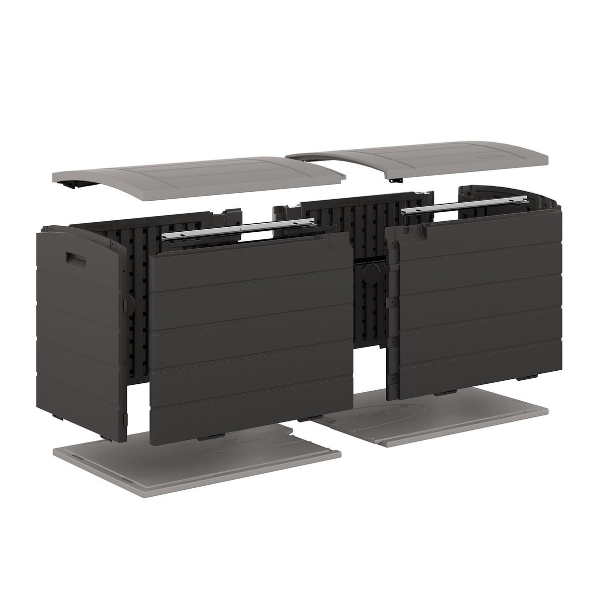 NEW - Suncast 120 Gallon Split Lid Extra Large Deck Box - Retail $160
