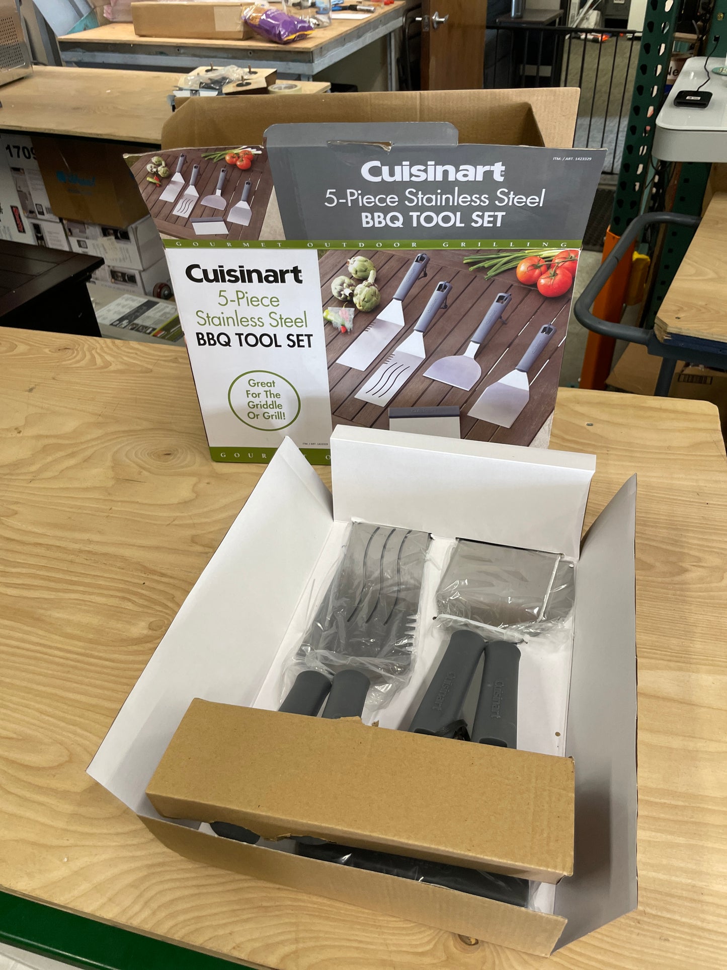 Cuisinart 5-piece Stainless Steel BBQ Tool Set Default Title