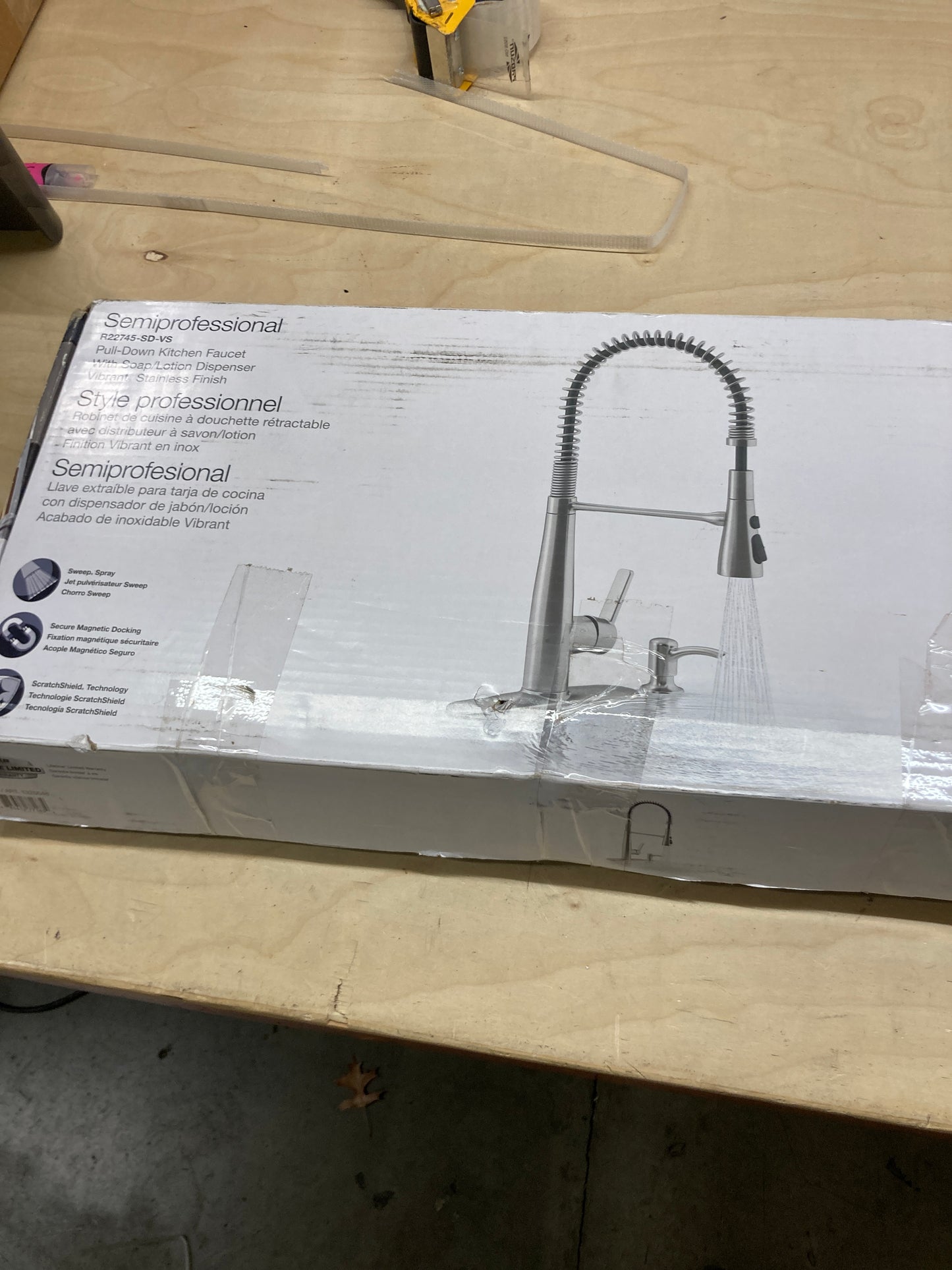 Kohler Semi-Professional Kitchen Faucet, Matte Black, with Soap Dispenser - Retail $259 Default Title