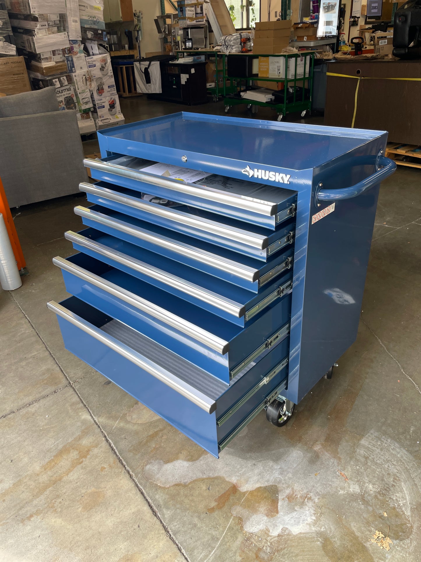 NEW IN BOX - Husky 36" 6-Drawer Blue Tool Chest - Retail $499