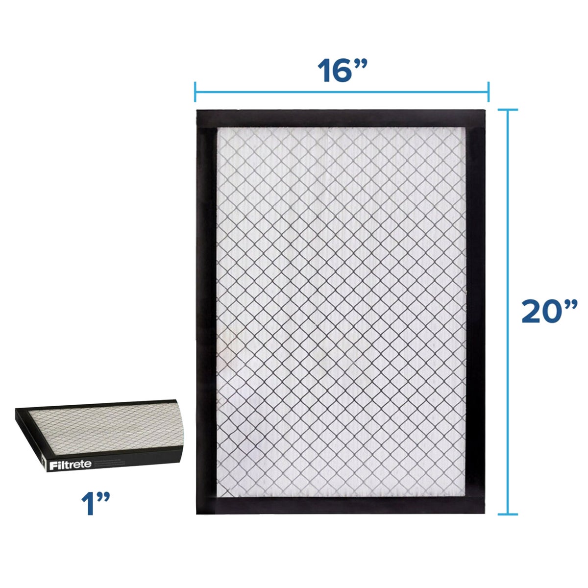 3M 16x25x1 2500 Series Filtrete 1" Filter, 4-pack