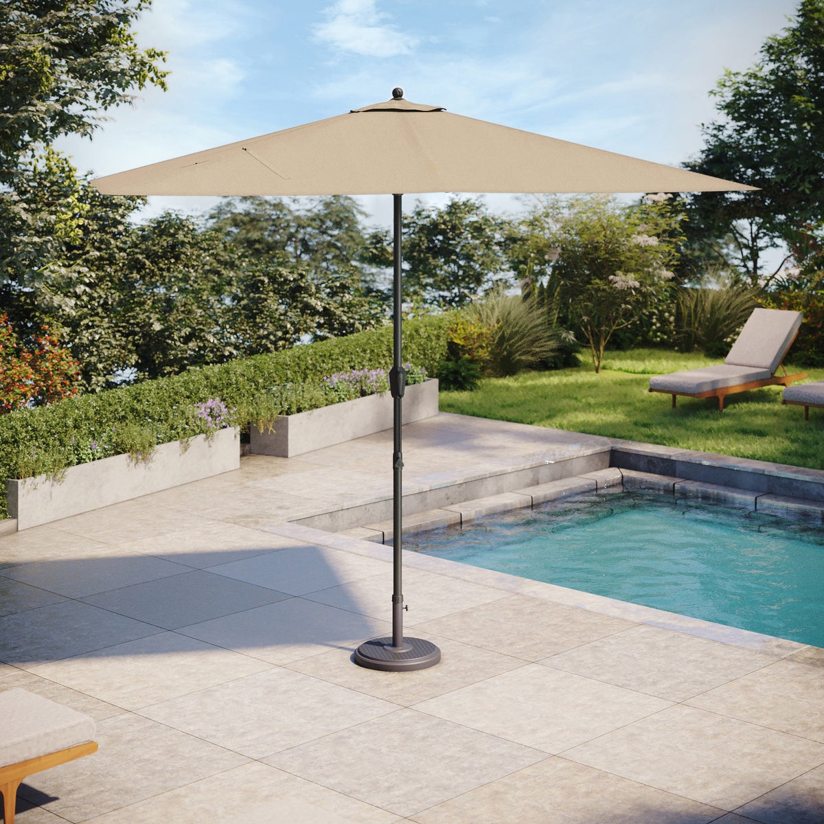 Seasons Sentry 8' x 11' Height Adjustable Market Umbrella - Retail $200