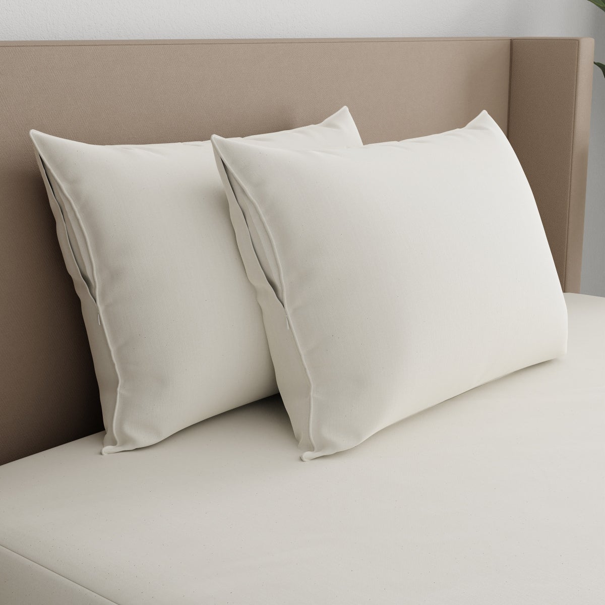 AllerEase Organic Zippered Allergy Pillow Protector, 2-pack
