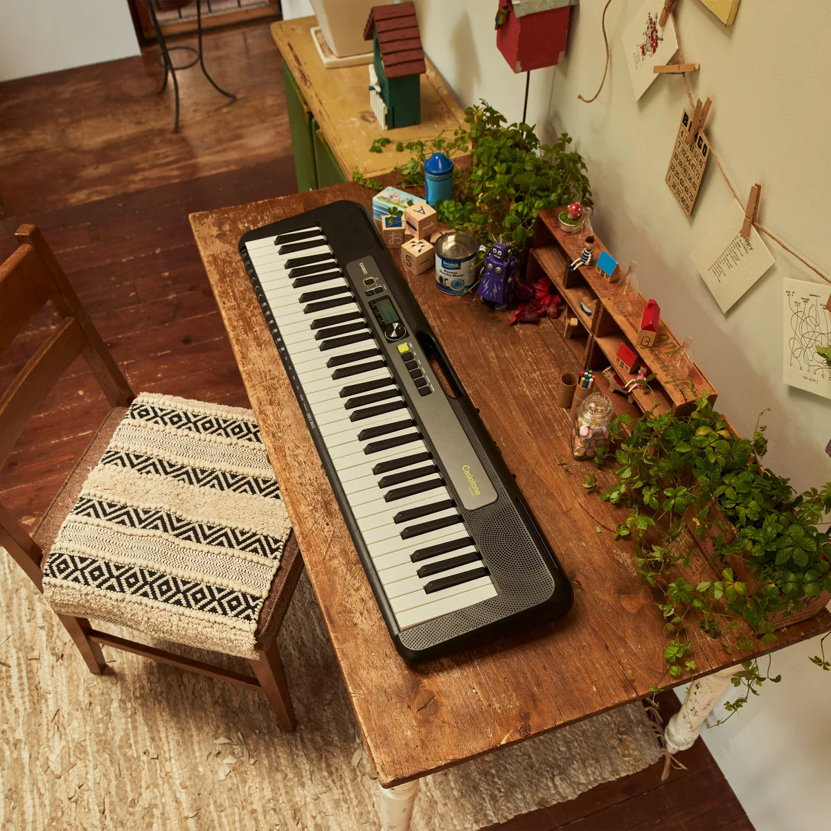NEW - Casio Casiotone 61-Key Lighted Keyboard With Sustain Pedal, Protective Case Bundle - Retail $199