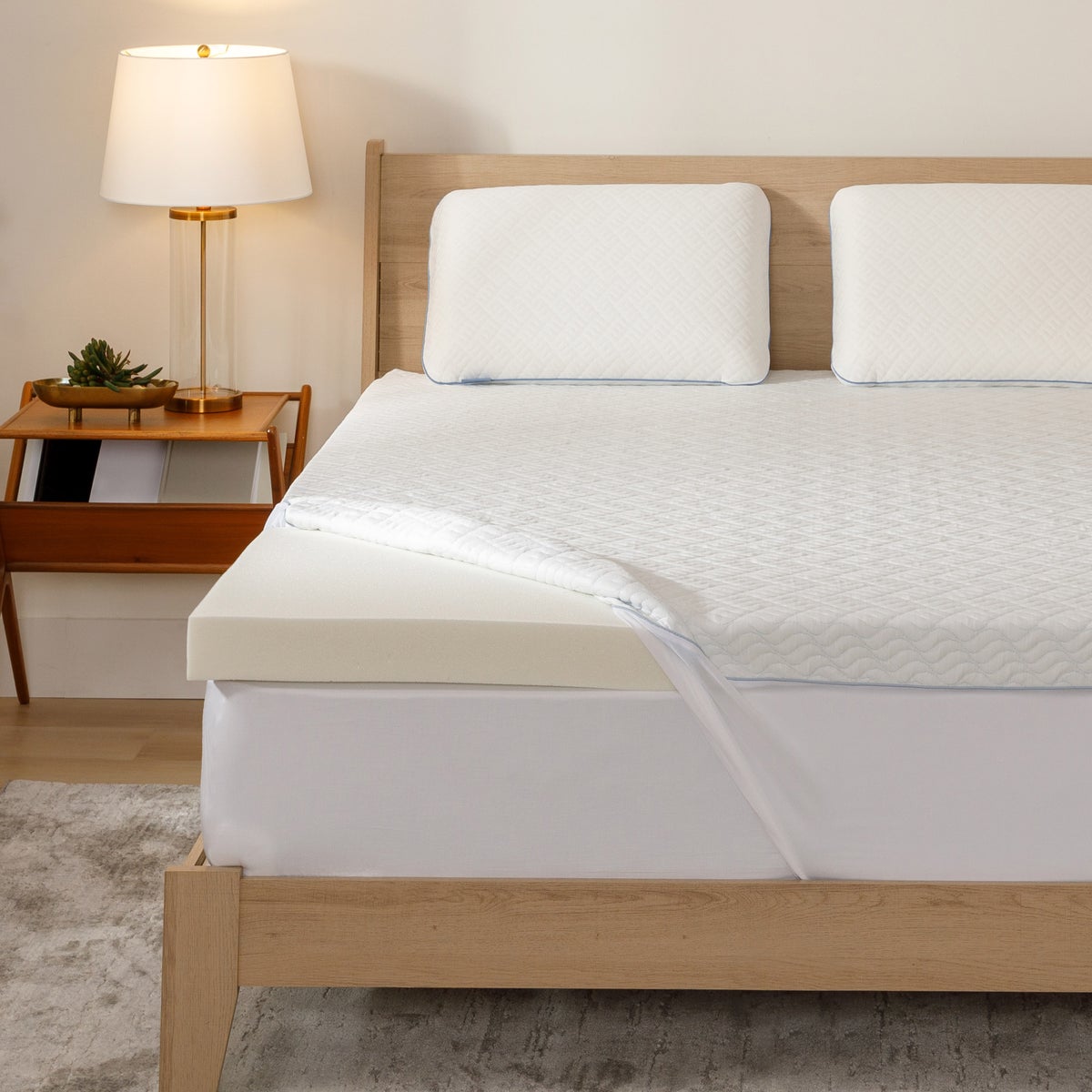 Full - Serenity by Tempur-Pedic 3” Cooling Memory Foam Mattress Topper - Retail $160