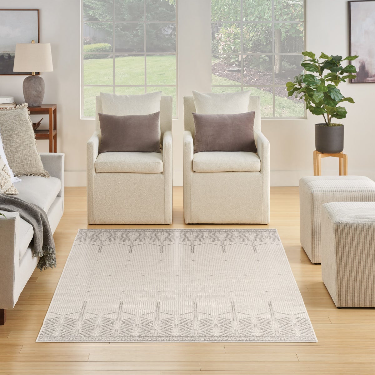 Nourison Garden Spring Indoor/Outdoor Rug Collection, Grove, Rug Size: 7 ft. 10 in. x 9 ft. 10 in.