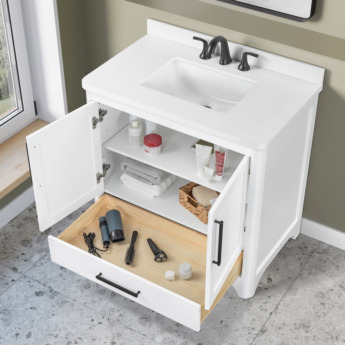 NEW - OVE Decors Adrian Bath Vanity in Pure White