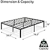 NEW - ZINUS QUEEN 16 Inch Metal Platform Bed Frame / Steel Slat Support - Retail $104
