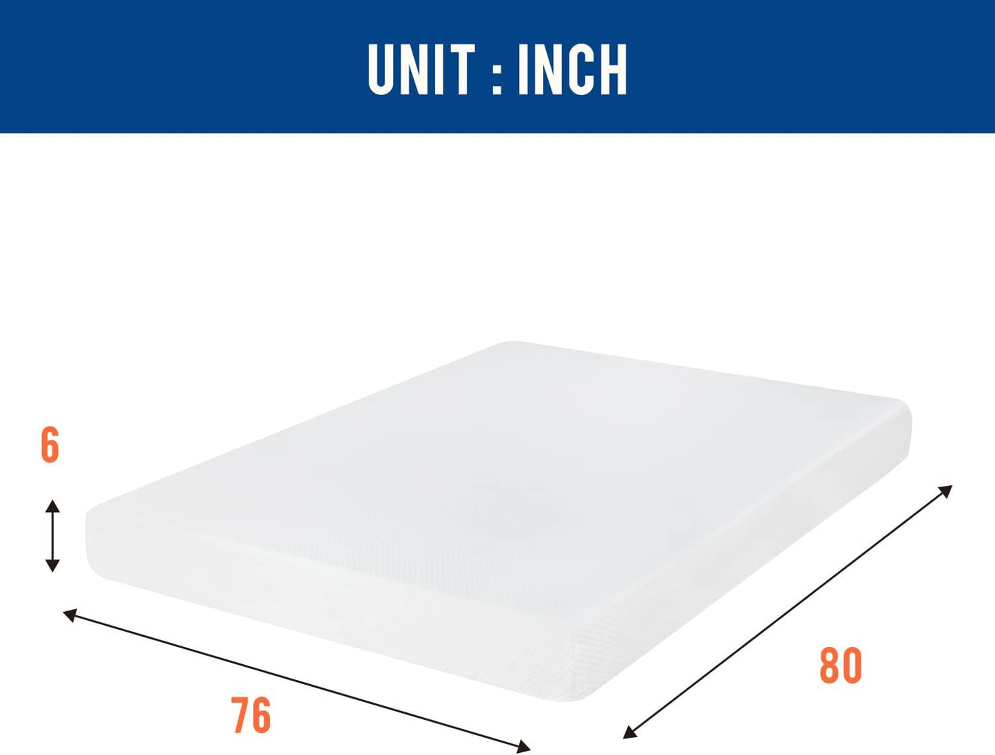 NEW - KING Mattress 6 inch Gel Memory Foam, Medium Firm Mattresses for Cool Sleep Relieving Pressure Relief CertiPUR-US Certified - Retail $128