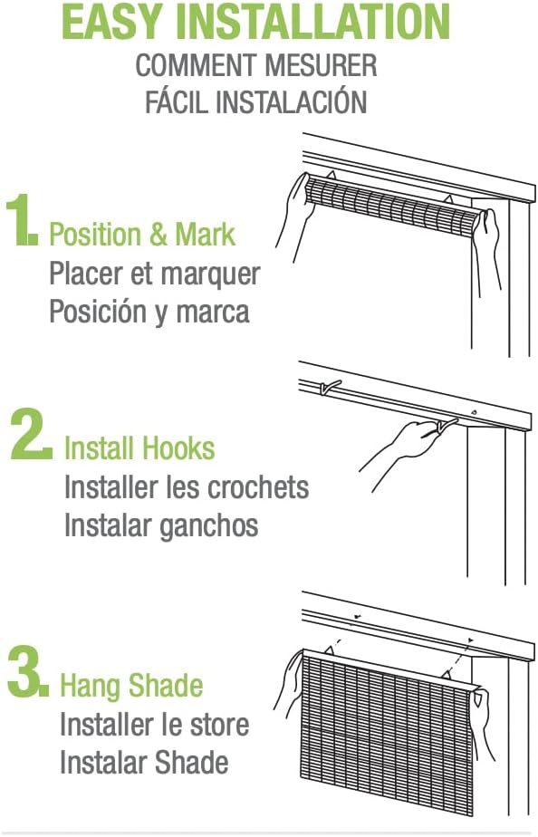 NEW - Radiance Cordless Bamboo Blinds - Waterproof Roller Shades for Porch, Patio & Interior Windows - Roll-up Bamboo Shades for Inside Mount - Indoor & Outdoor Privacy Screen - Cocoa - 72in W x 72in L - Retail $63