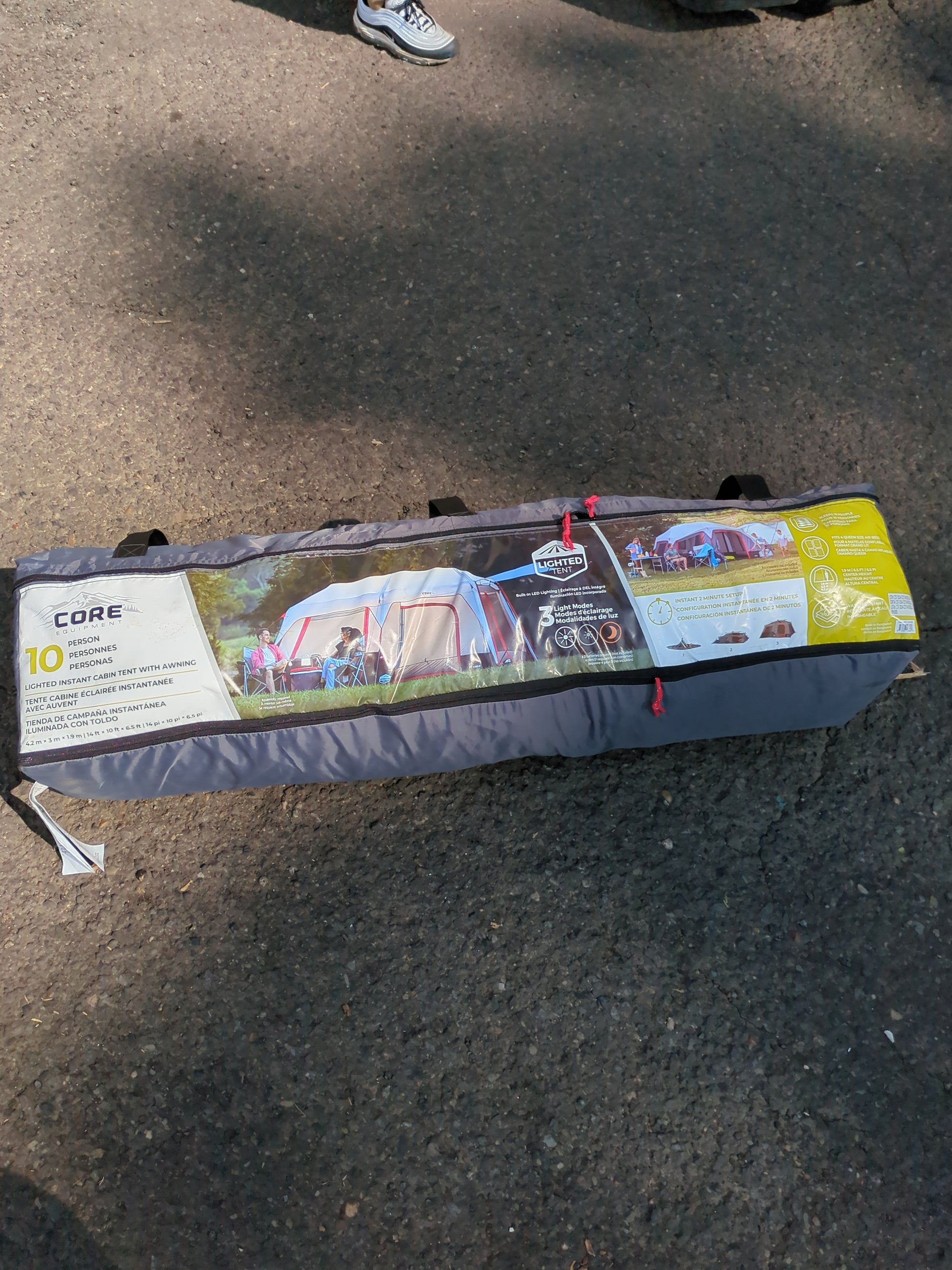 CORE Equipment 10 Person Lighted Instant Cabin Tent - Retail $269