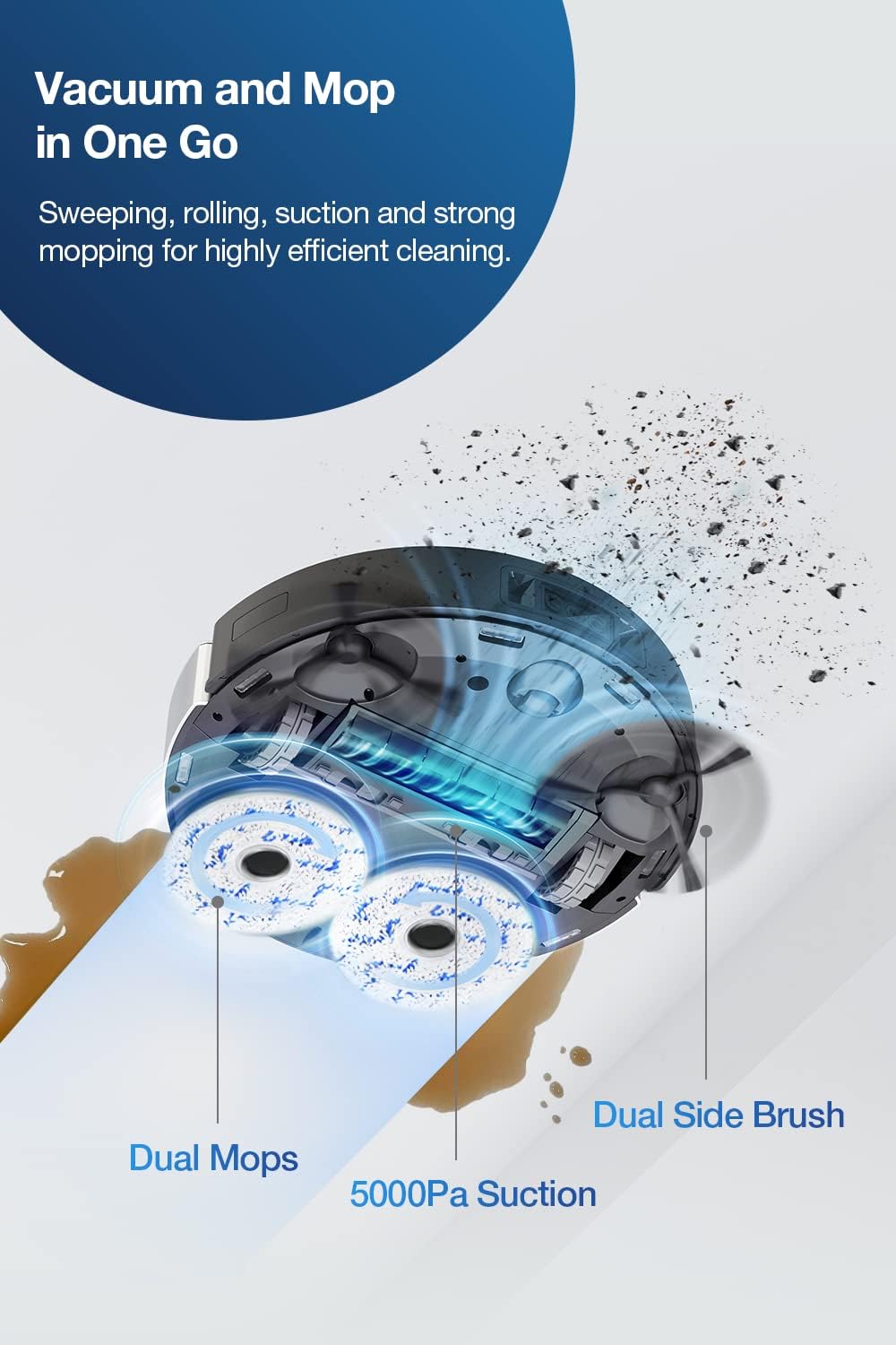 ECOVACS DEEBOT X1 Omni Robot Vacuum and Mop Combo with Self-Emptying, Auto-Wash, Auto-Refill and Auto-Hot Air Drying, 5000Pa Suction, AIVI 3D Obstacle Avoidance, Black - Retail $1039