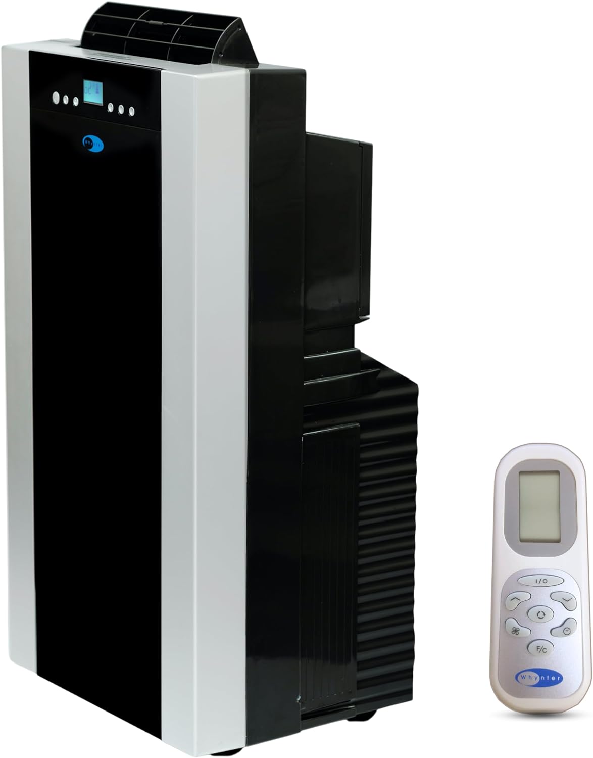 NEW - Whynter Air Conditioner 14,000 Portable Heater with Dual Hose Dehumidifier & Cooling Fan for 500 Sq Ft Rooms, Includes AC Unit Window Kit, ARC-14SH (9,200 BTU SACC), Platinum/Black - Retail $579