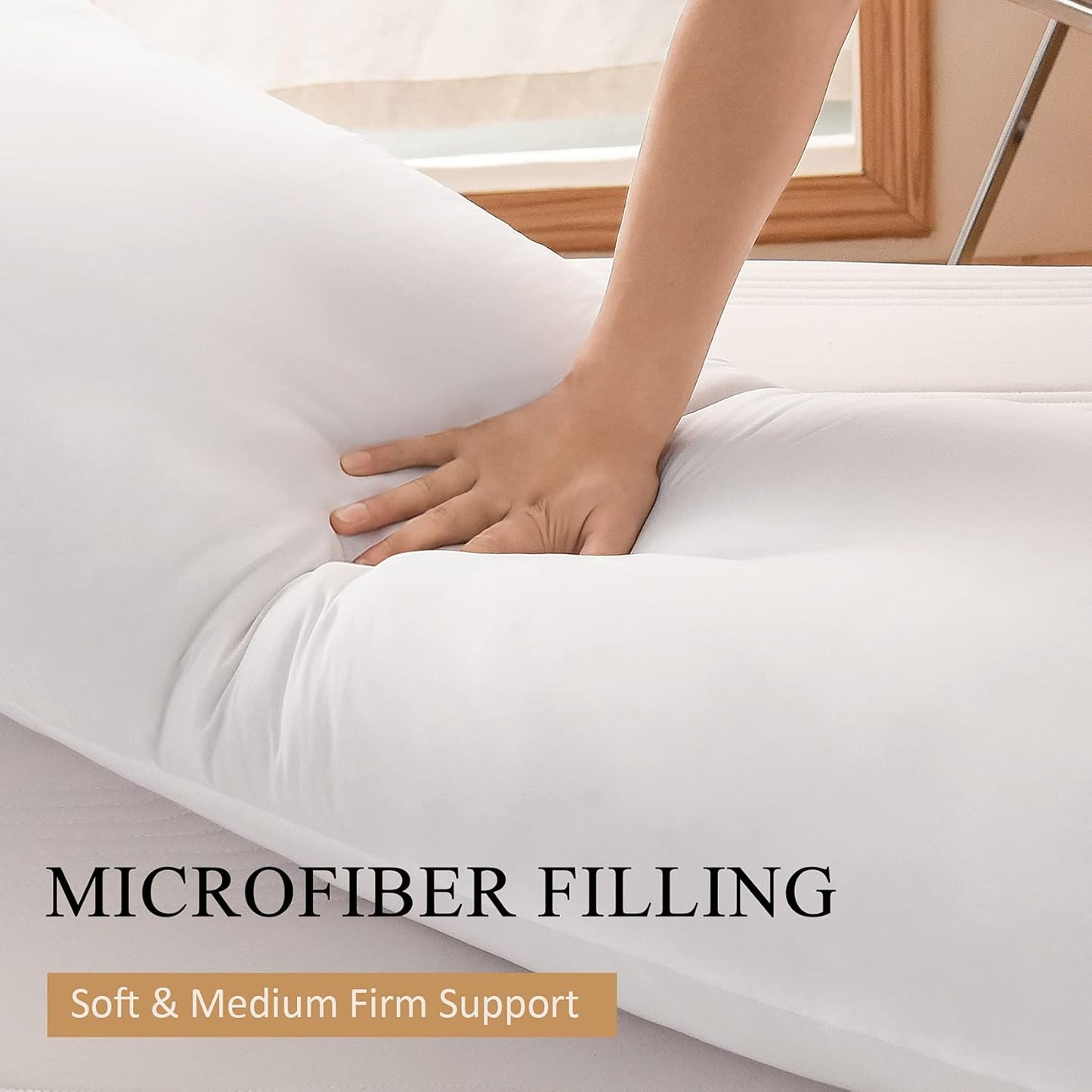 Cosybay Soft Large Body Pillow Insert – Long Sleeping Breathable Bed Pillow – Full Body Pillow Insert -20×54 Inch - Retail $19