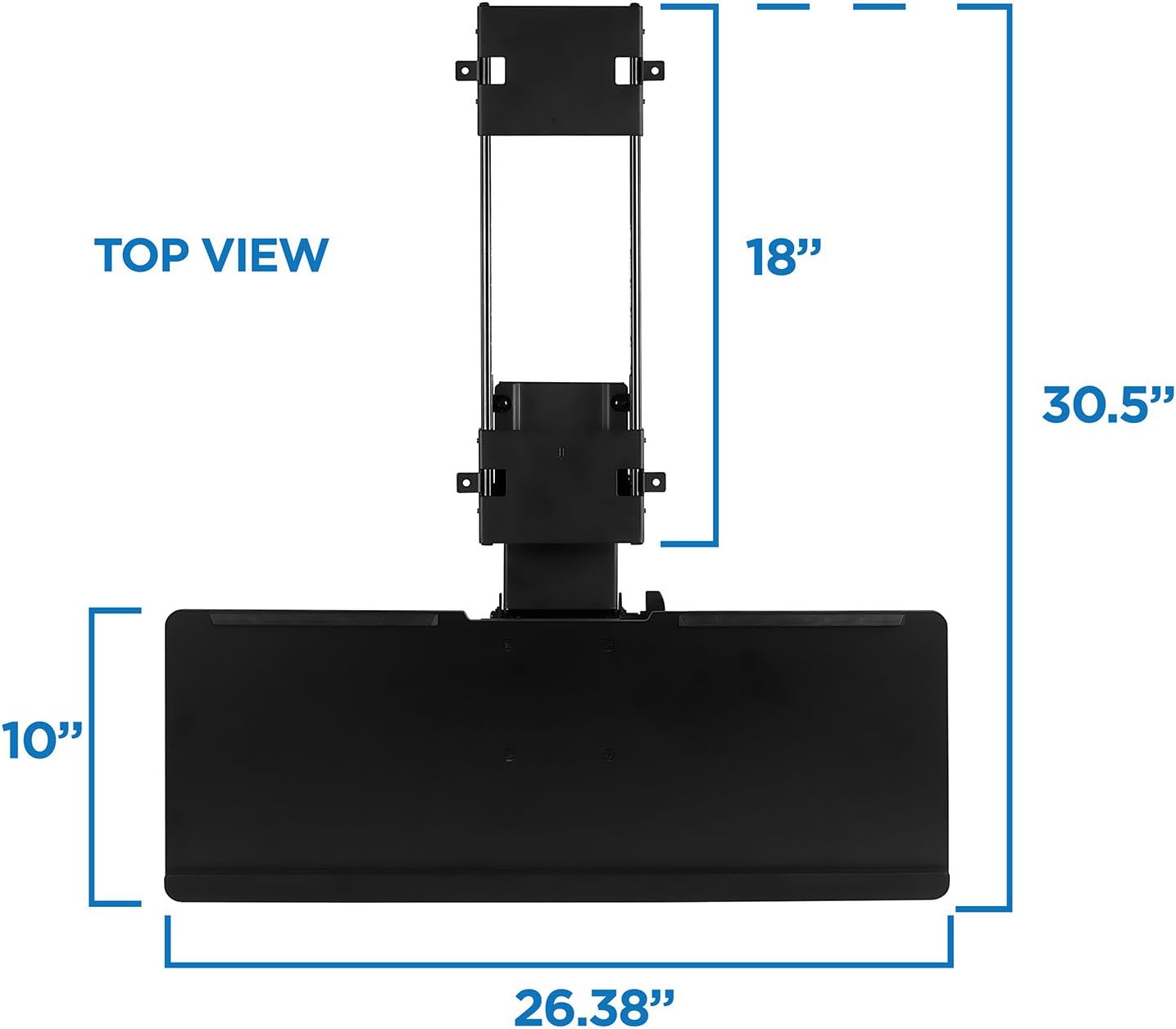 Mount-It! Under Desk Computer Keyboard and Mouse Tray, Ergonomic Keyboard Drawer with Gel Wrist Pad, Black - Retail $73