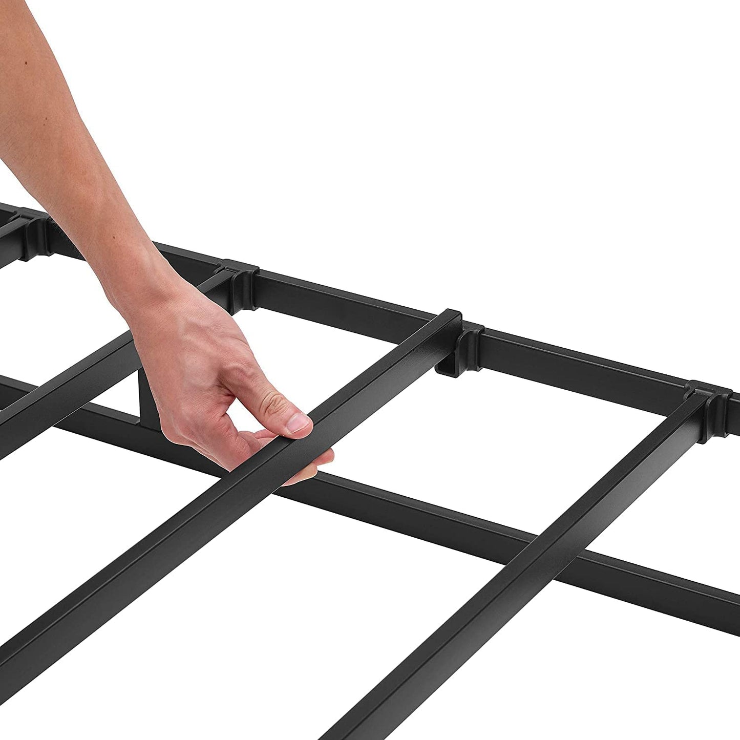 Amazon Basics Smart Box Spring Bed Base, 9 Inch Mattress Foundation, Tool-Free Easy Assembly, Queen, White - Retail $139