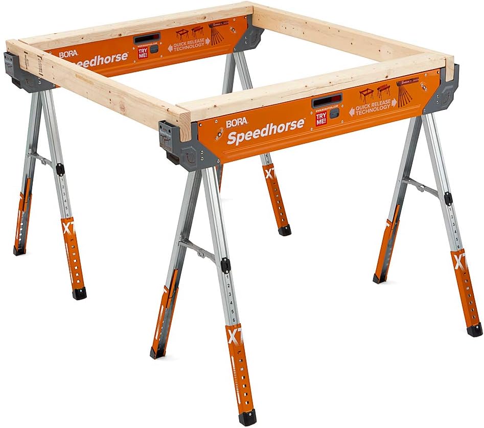 NEW - Bora 30 in. to 36 in. Steel Speed Horse XT Sawhorse (2-Pack) - Retail $199