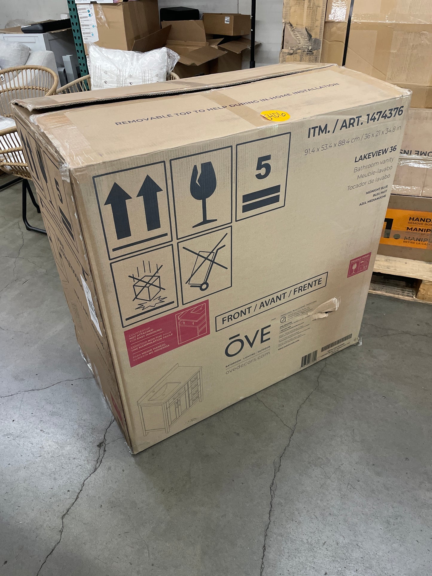 Costco - OVE Decors Lakeview 36" Bath Vanity in Blue