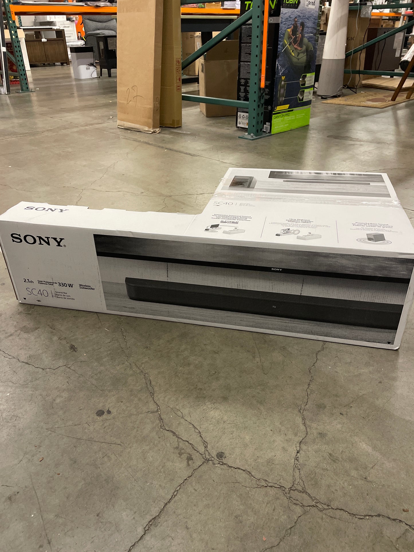 Sony HT-SC40 2.1ch Soundbar with Wireless Subwoofer - Retail $190