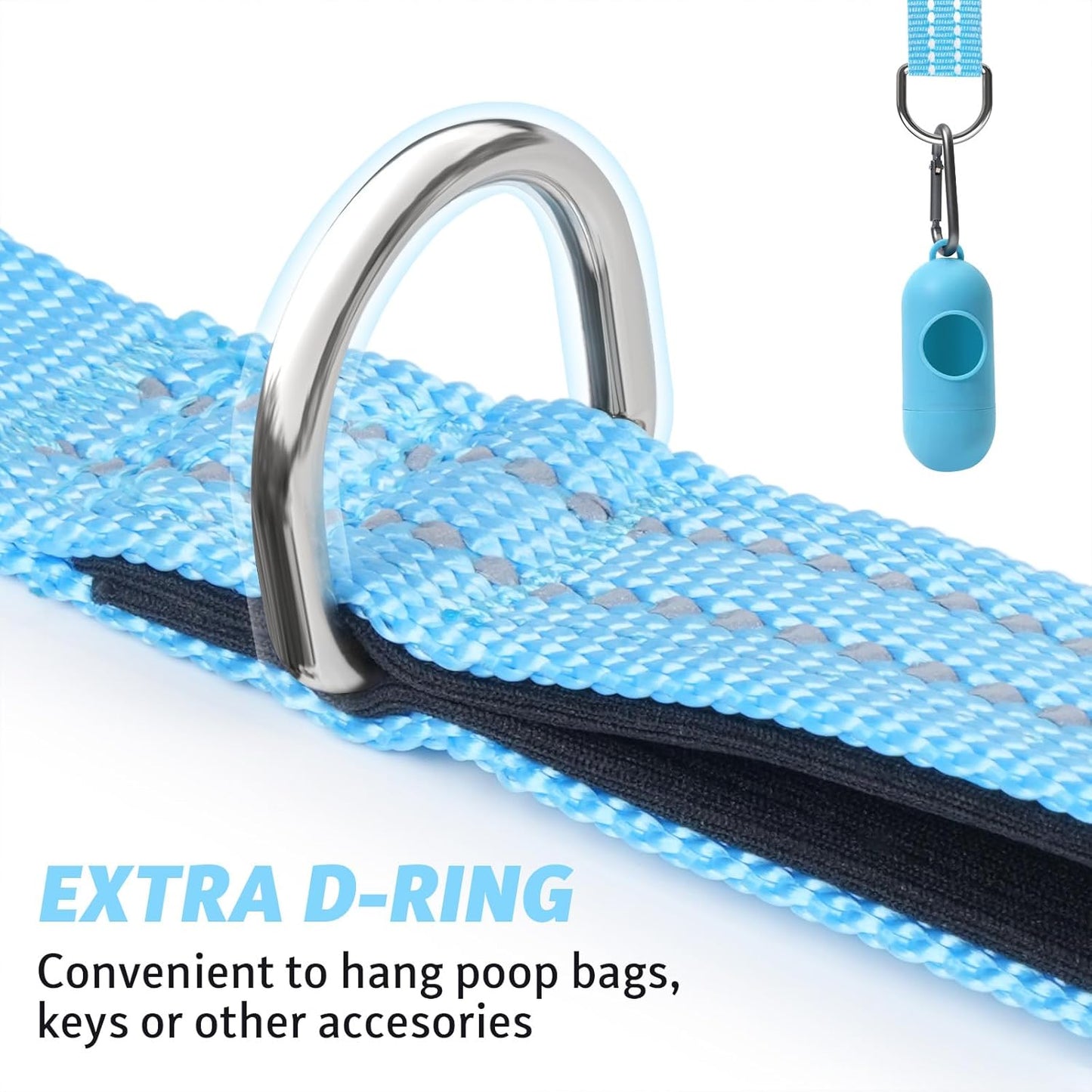 Long Dog Leash XiaZ Training Leashes 10/15/20/30/50/100ft Long Lead for Dogs 100ft Training Leash for Outside Blue 100 Foot Nylon Padded Handle Reflective Hiking Yard