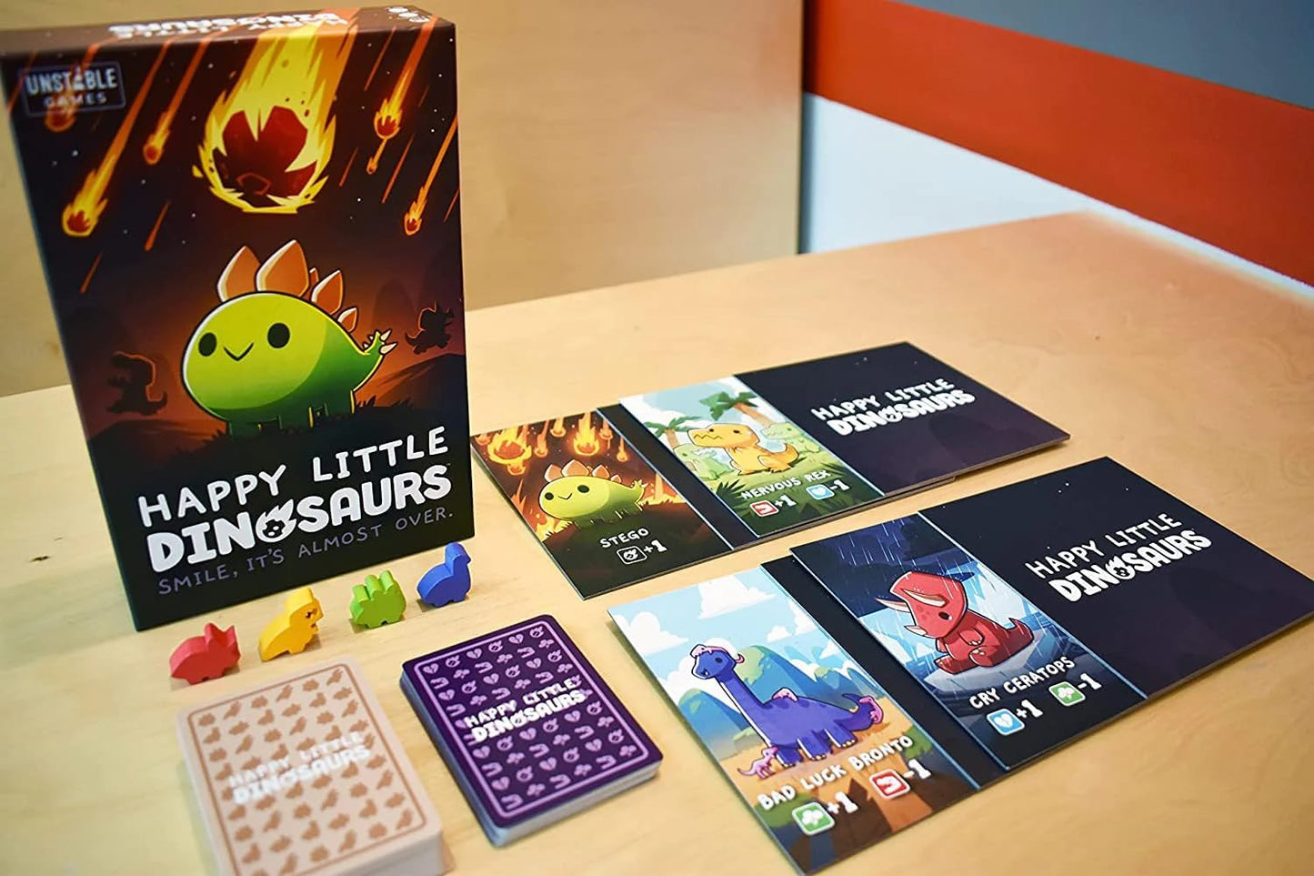 Happy Little Dinosaurs Base Game - Competitive Sabotage Funny Family Card Game For Kids, Teens, Adults - 2-4 Players