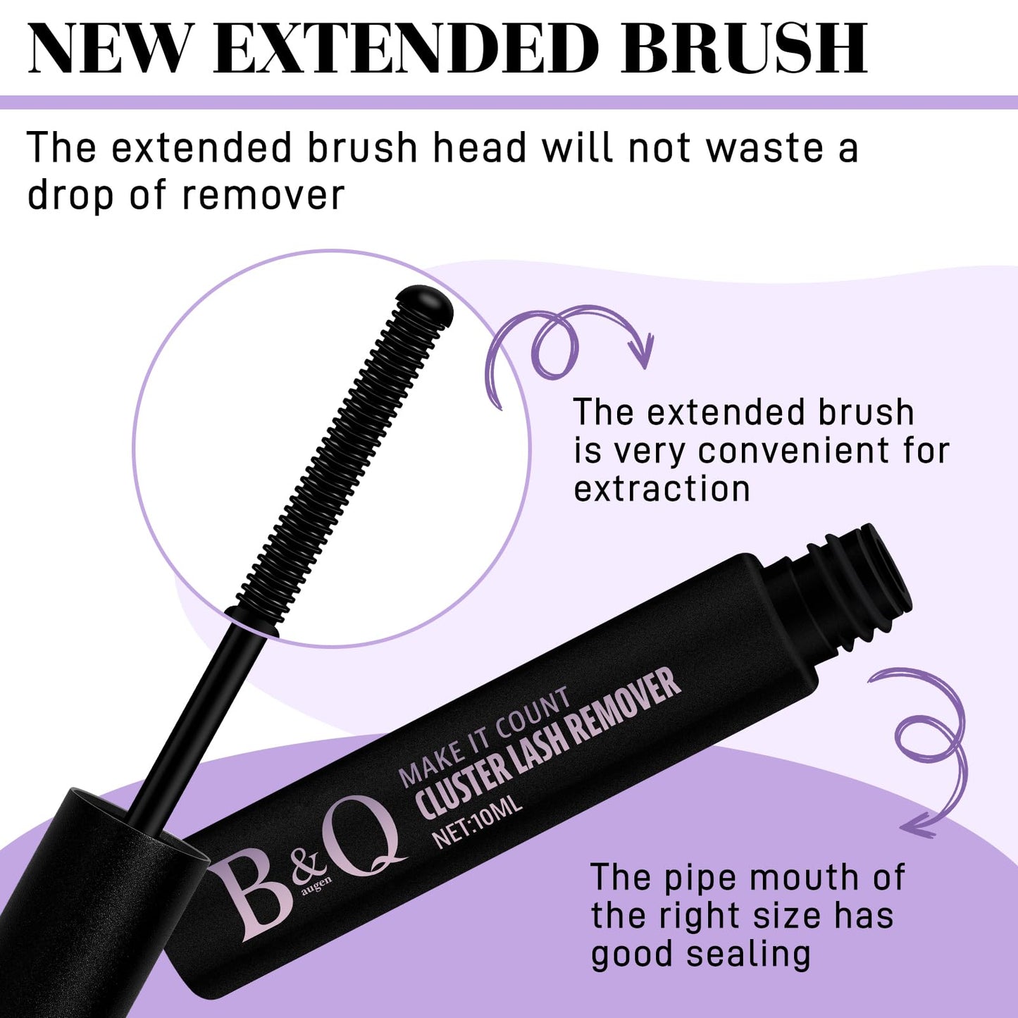 B&Qaugen B&Q Lash Remover for Lash Clusters 10 ML Lash Cluster Remover Cluster Lash Remover Cluster Lash Bond Remover Lash Adhesive Remover Lash Glue Remover Lash Bond and Seal Remover(Remover-10ML)