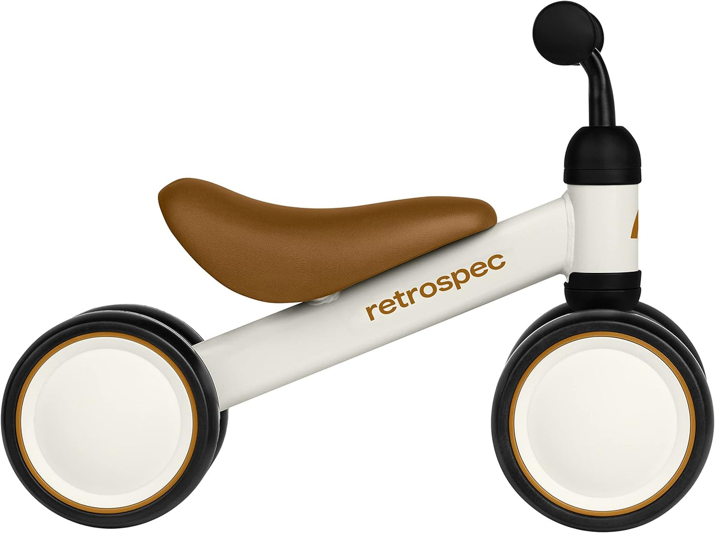 NEW - Retrospec Cricket Baby Walker Balance Bike with 4 Wheels for Ages 12-24 Months - Toddler Bicycle Toy for 1 Year Old’s - Ride On Toys for Boys and Girls - One Size,Eggshell - Retail $49