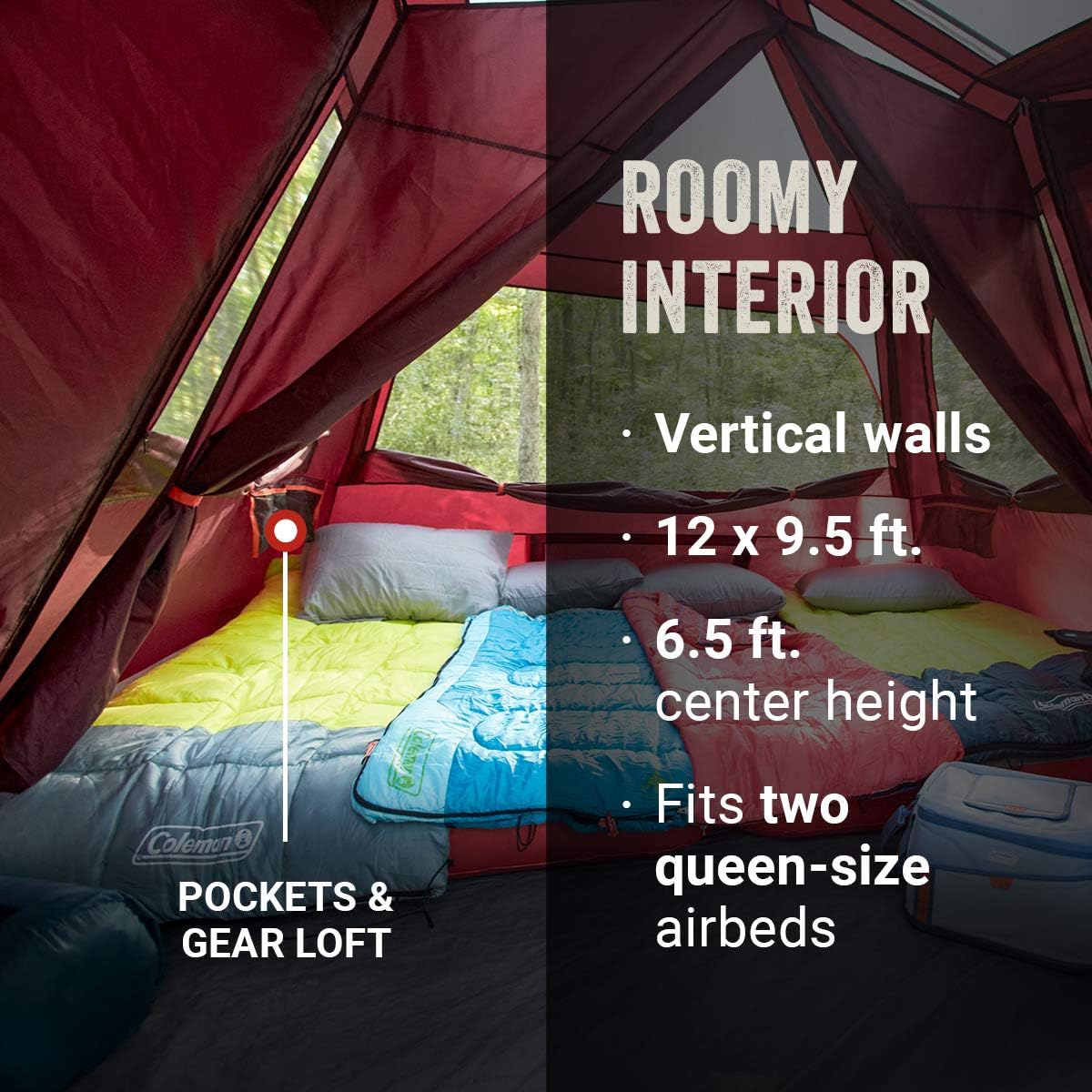 NEW - Coleman 8-Person Camping Tent | Skylodge Instant Tent - Retail $359