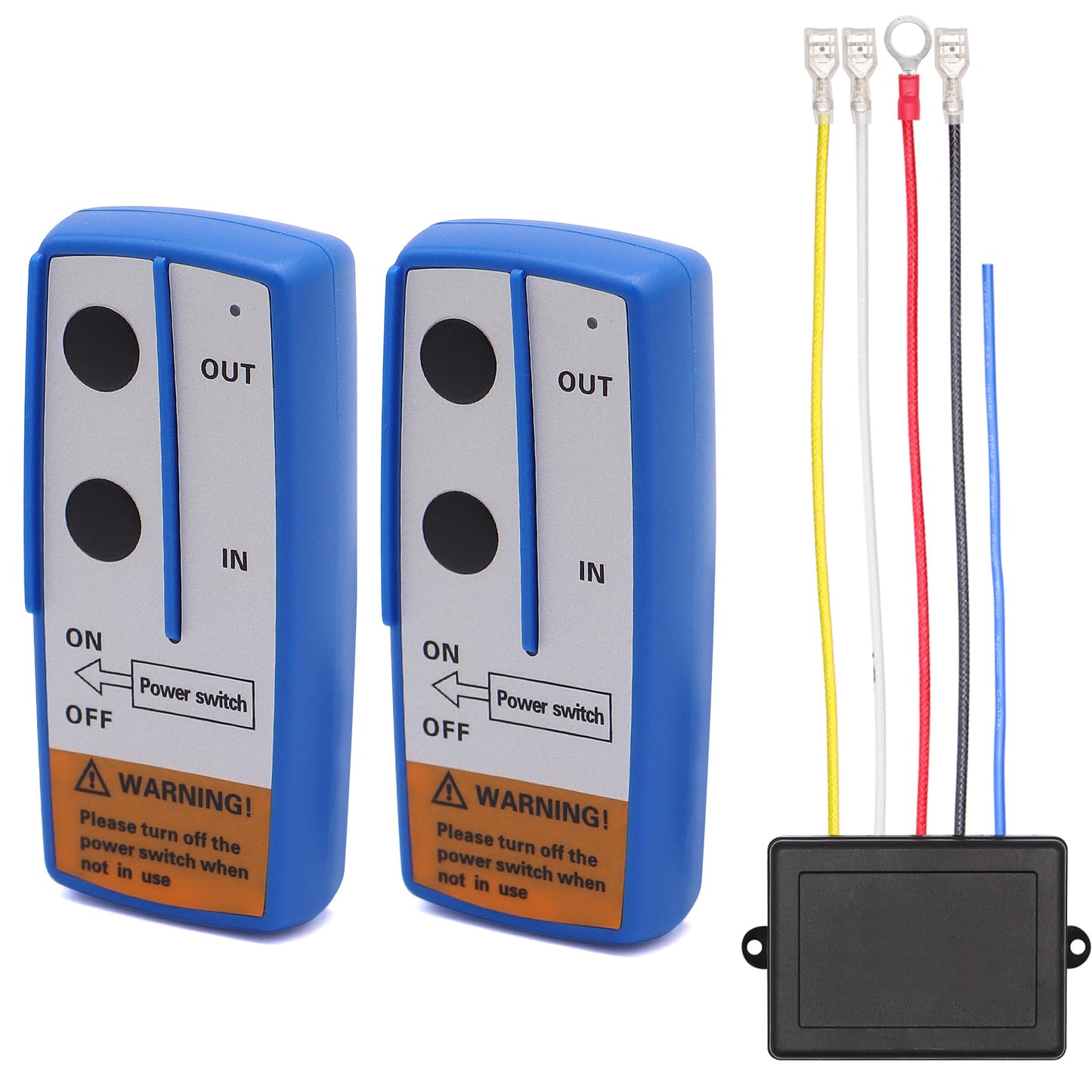 Torkettle 12V 500A Winch Solenoid Contactor Relay with Box and Twin Remote Controller Kit for 8000lbs-17000lbs ATV UTV Winches