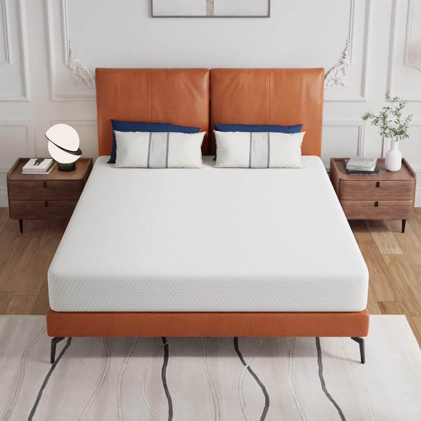 NEW - PayLessHere QUEEN 8 inch Memory Foam Mattress Cooling Gel Green Tea Infused Mattress,Fiberglass Free,CertiPUR-US Certified,Breathable Bed Mattress for Cooler Sleep Supportive,White Queen - Retail $159