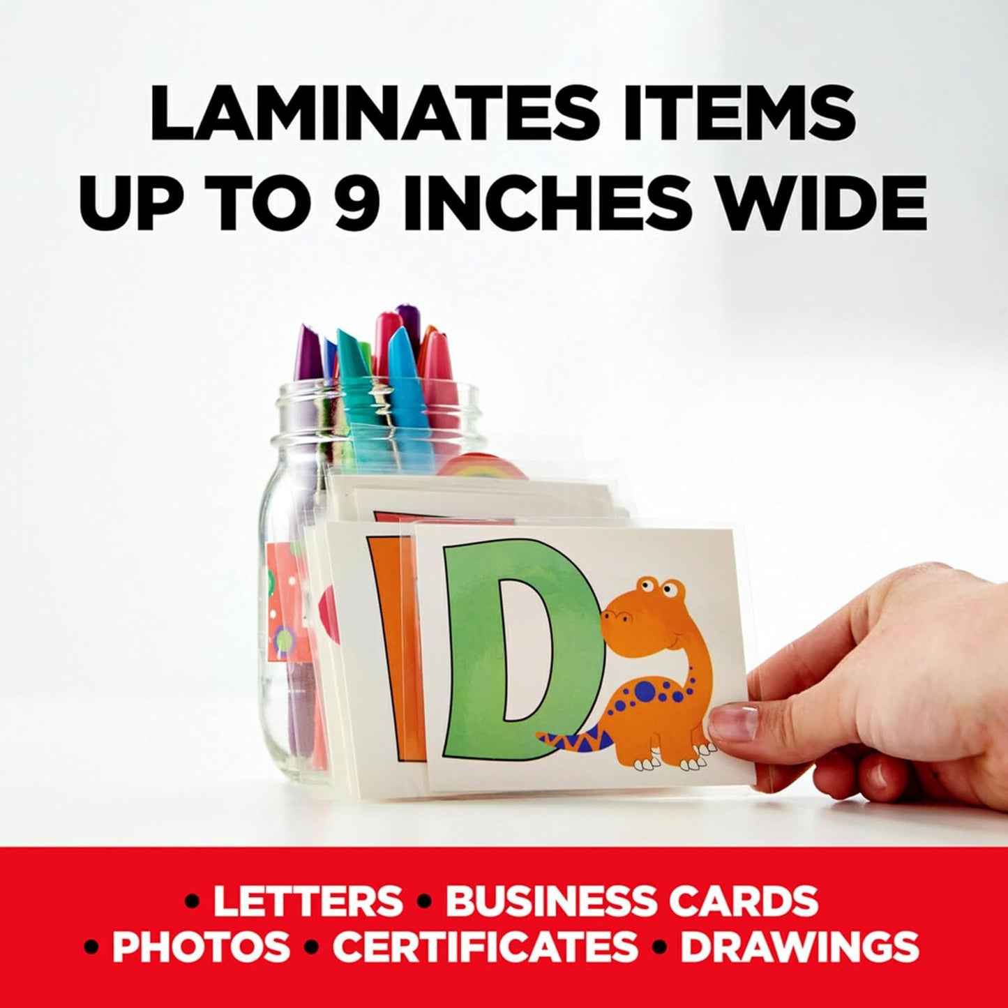 Scotch TL902VP Thermal Laminator, 1 Laminating Machine, White, Laminate Recipe Cards, Photos and Documents, For Home, Office or School Supplies, 9 in. - Retail $0