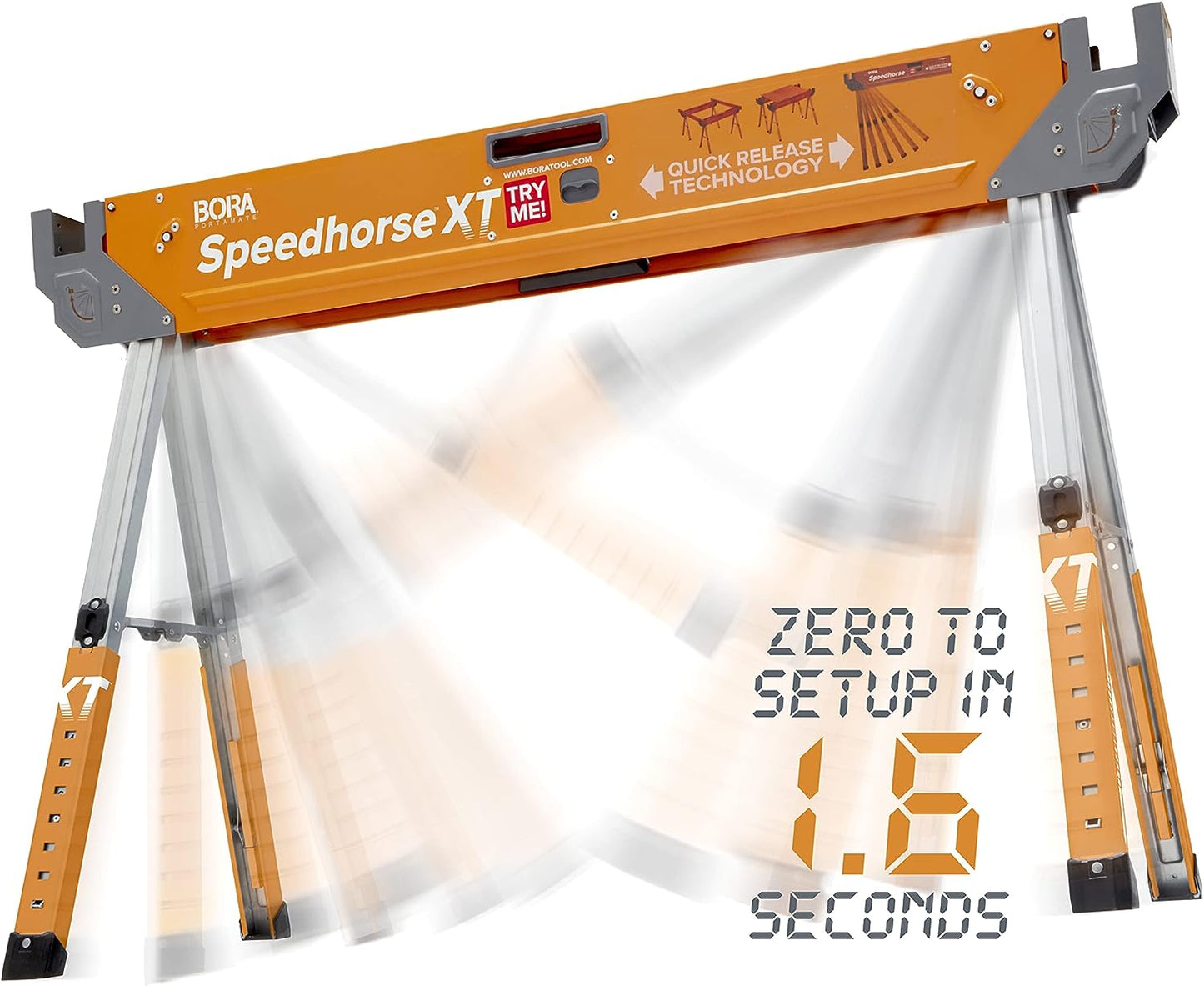 NEW - Bora 30 in. to 36 in. Steel Speed Horse XT Sawhorse (2-Pack) - Retail $199
