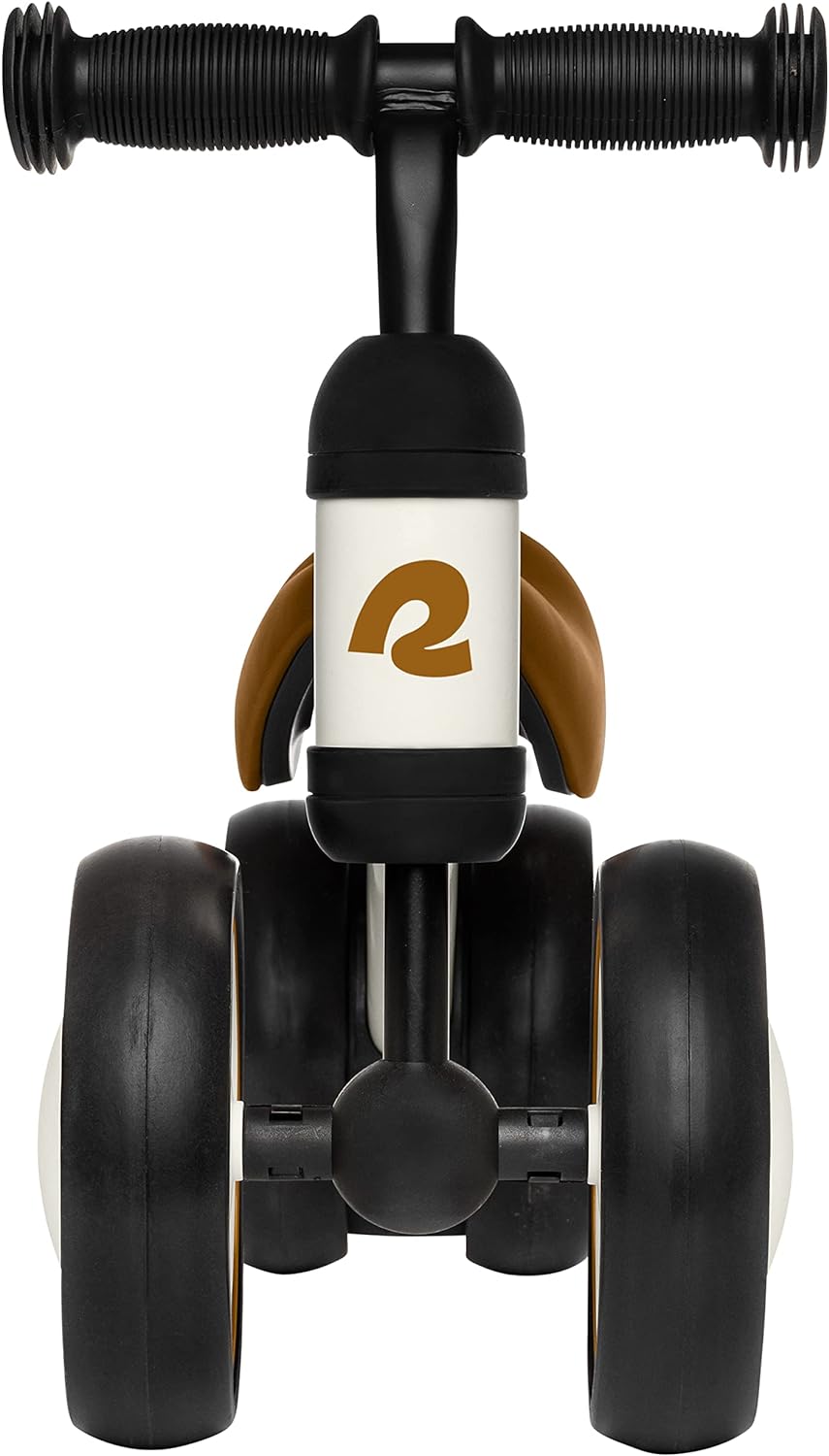 NEW - Retrospec Cricket Baby Walker Balance Bike with 4 Wheels for Ages 12-24 Months - Toddler Bicycle Toy for 1 Year Old’s - Ride On Toys for Boys and Girls - One Size,Eggshell - Retail $49