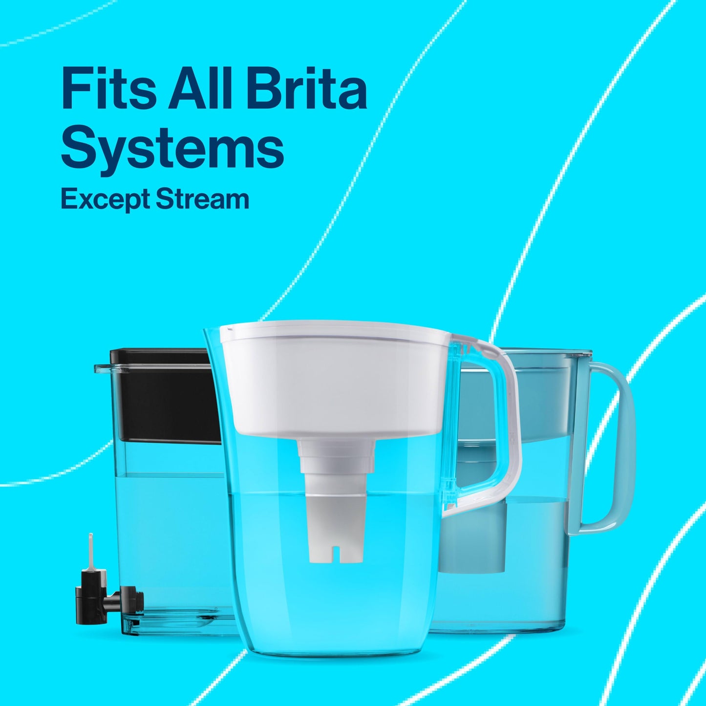 Brita Water Filter Pitcher for Tap and Drinking Water with 1 Standard Filter, Lasts 2 Months, 6-Cup Capacity, BPA Free, Turquoise