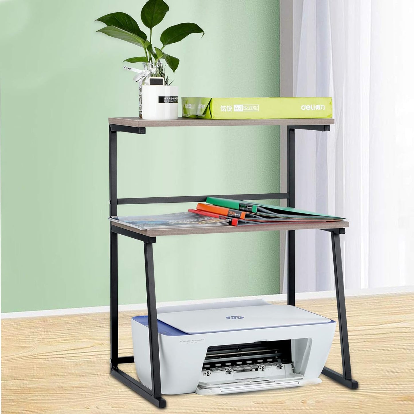 Printer Stand - Under Desk Printer Stand -Printer Desk-Desktop Printer Stand-Shelf for Desktop (2 Tier) - Retail $55