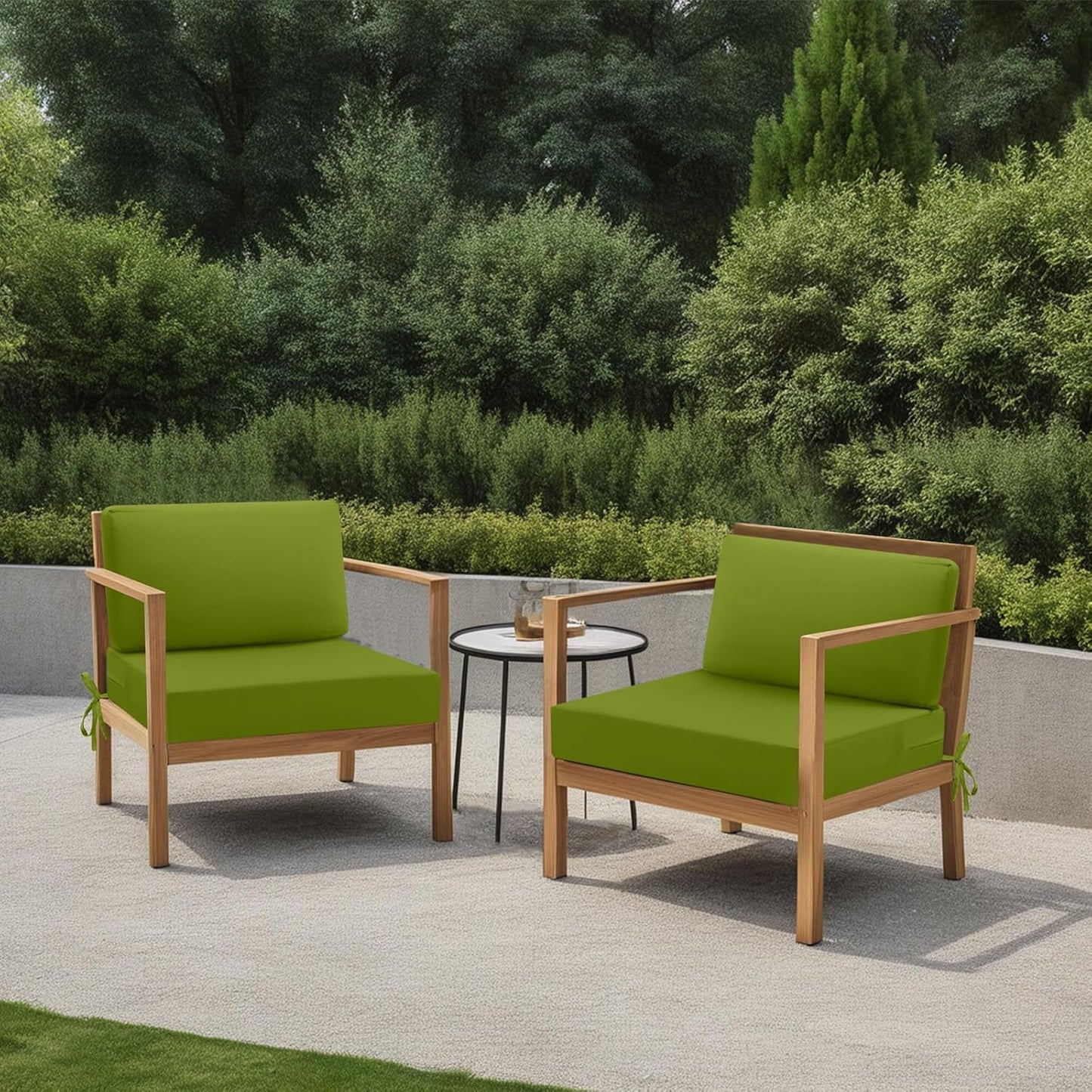 idee-home Outdoor Cushions for Patio Furniture, Waterproof Outdoor Seat Cushion Hampton Bay Deep Seat Replacement Cushions for Garden