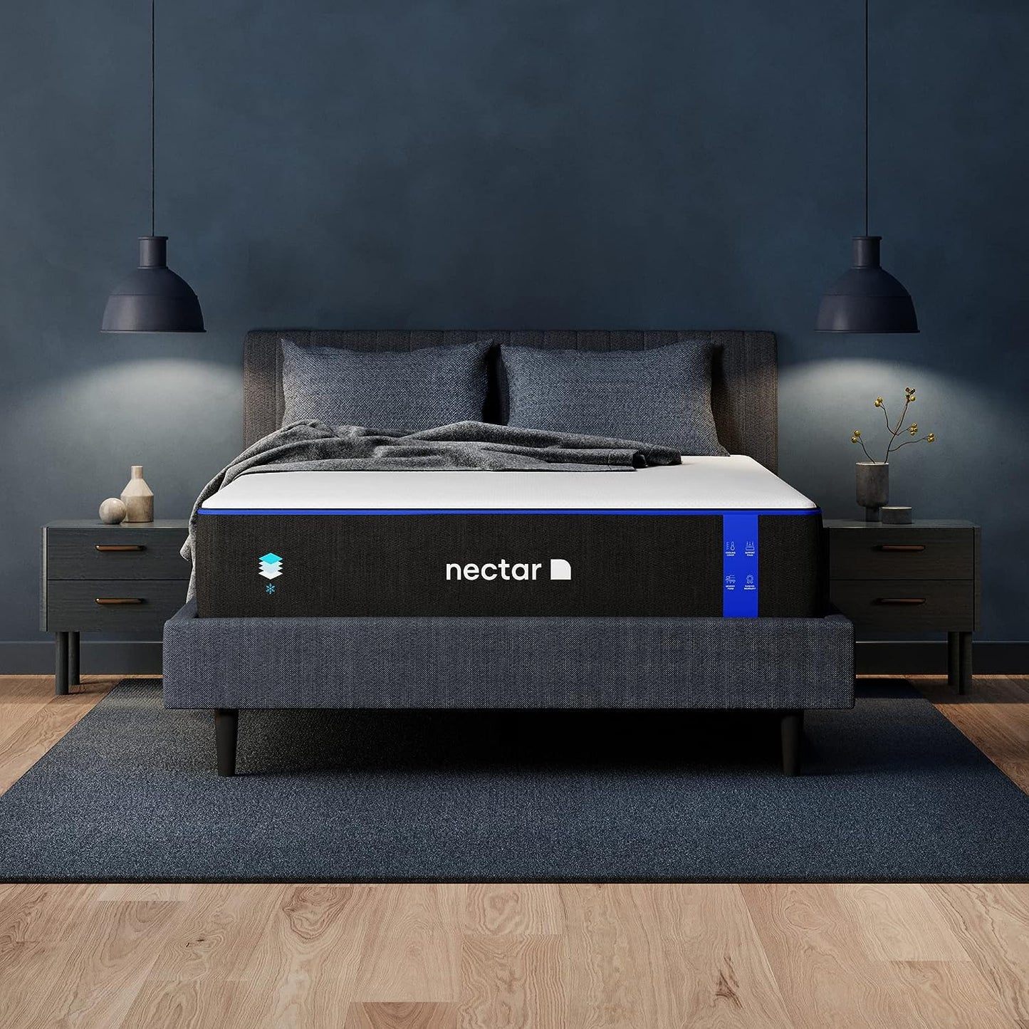 NEW - Nectar California King Mattress 12 Inch - Medium Firm Gel Memory Foam - Cooling Tech 84 In L x 72 In W x 12 Inch Th , White - Retail $849