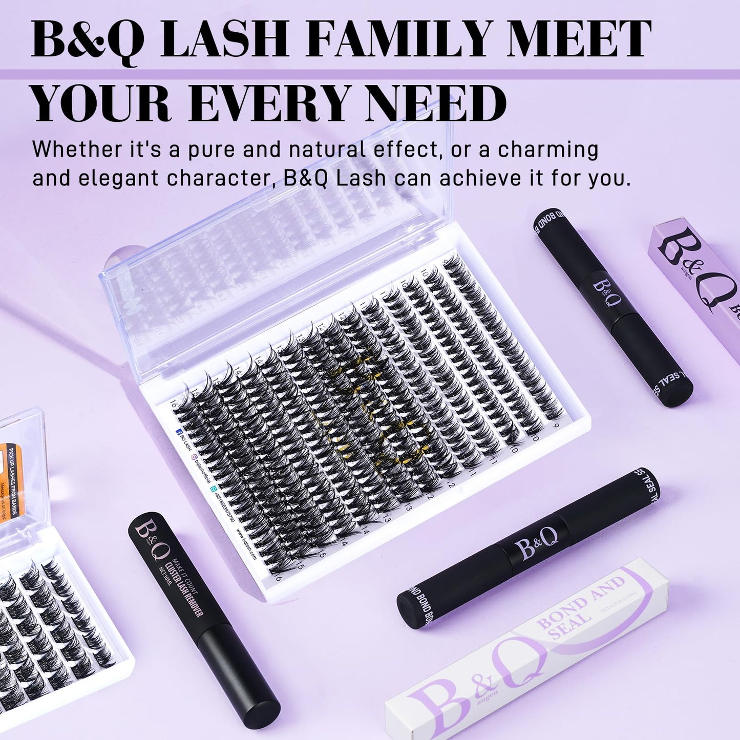 B&Qaugen B&Q Lash Remover for Lash Clusters 10 ML Lash Cluster Remover Cluster Lash Remover Cluster Lash Bond Remover Lash Adhesive Remover Lash Glue Remover Lash Bond and Seal Remover(Remover-10ML)