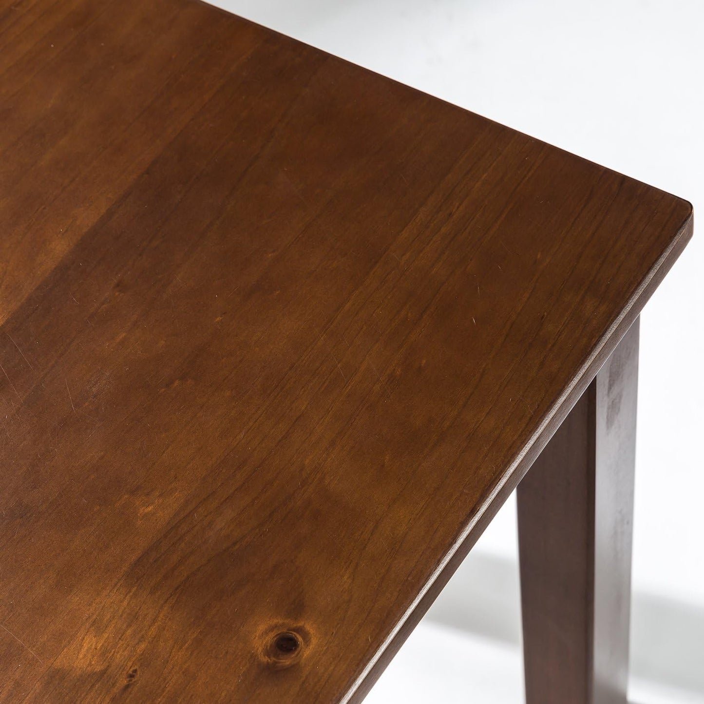 NEW - Zinus Juliet Espresso Wood Dining Table, Two Benches, Table and Bench Set - Retail $177