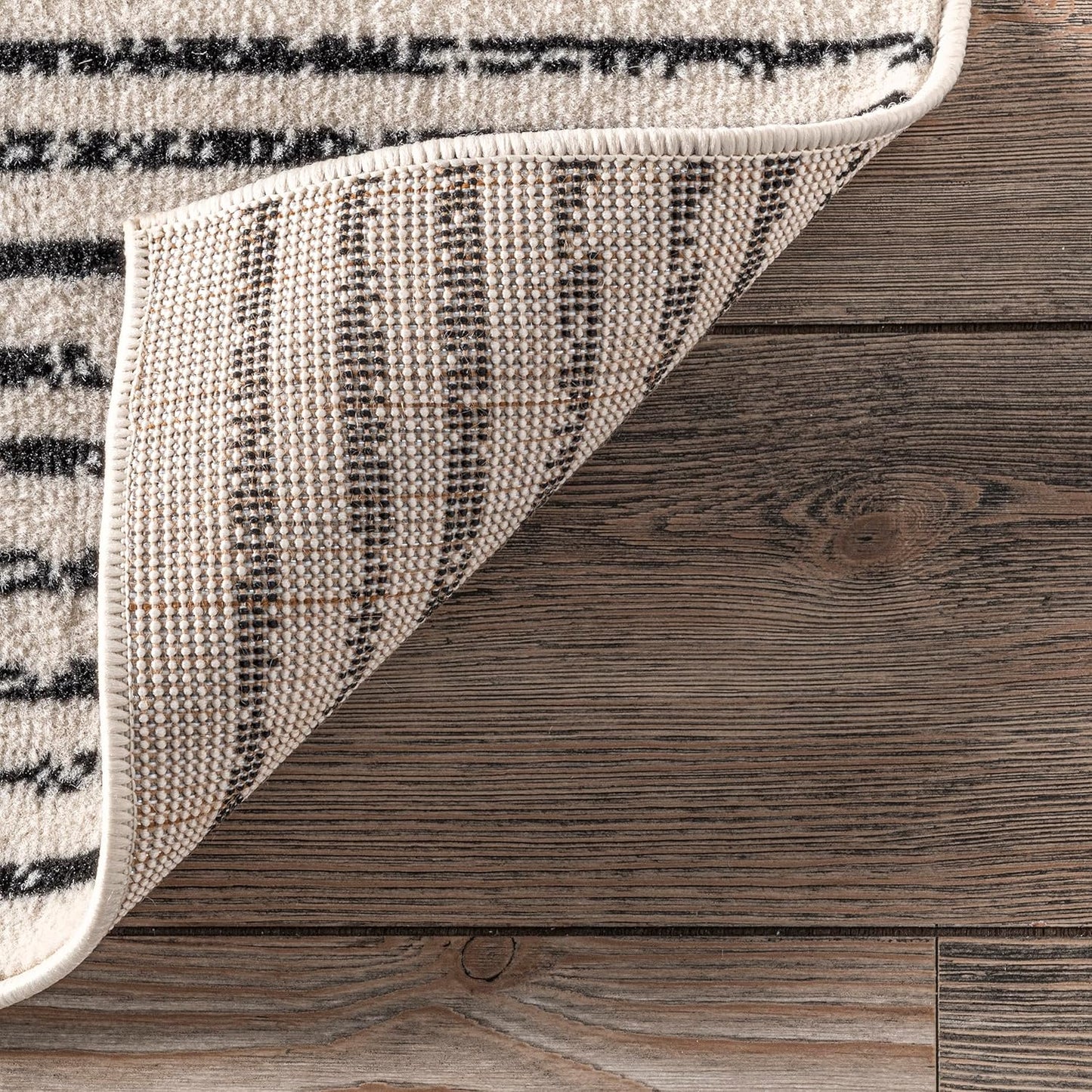 nuLOOM Romina Diamond Stripes Area Rug, 8x10, Grey - Retail $99