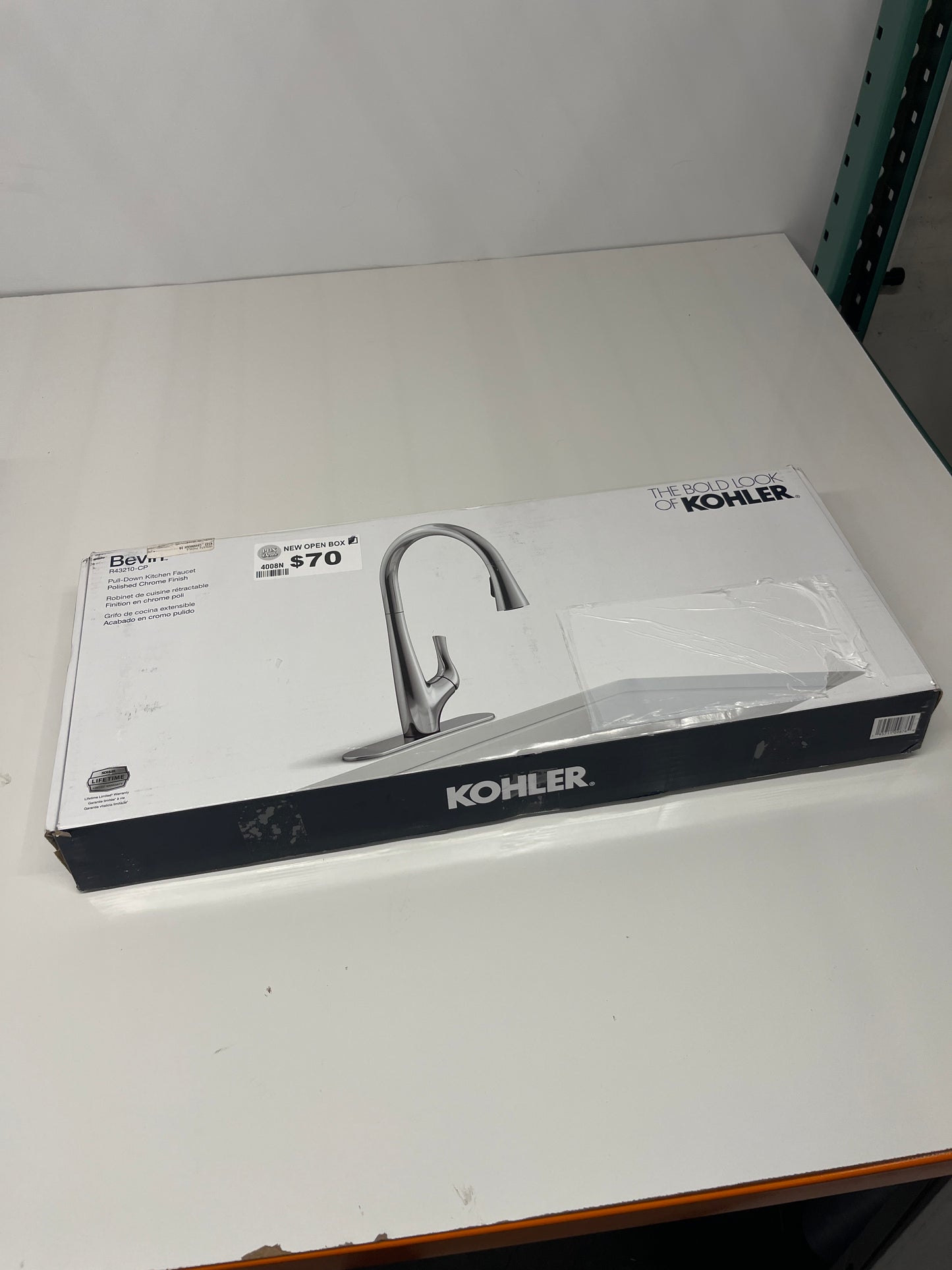 NEW - Kohler Bevin - Chrome - Pull-Down Kitchen Faucet - Retail $169
