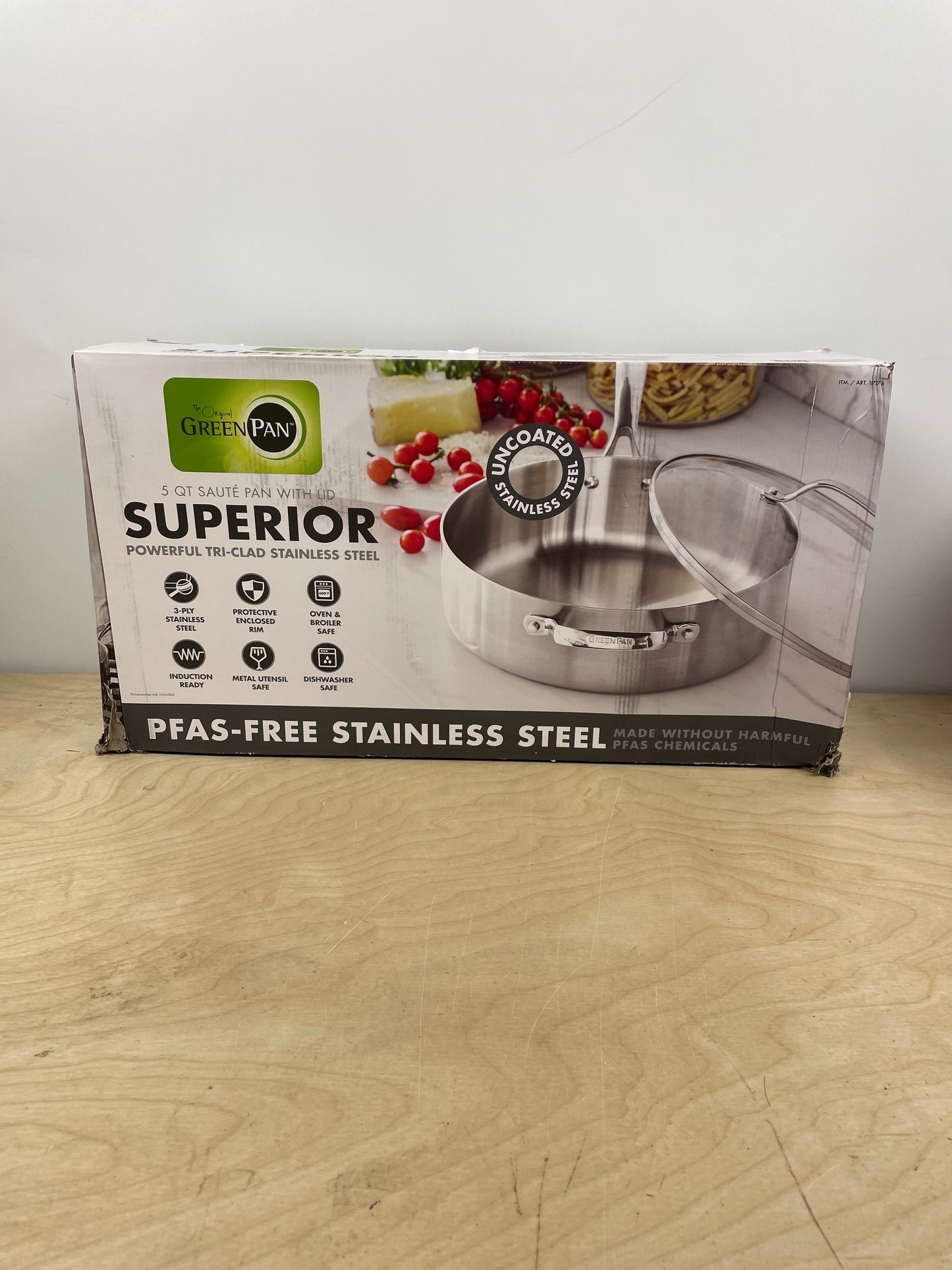 GreenPan Superior 5-quart Stainless Steel Sauté Pan